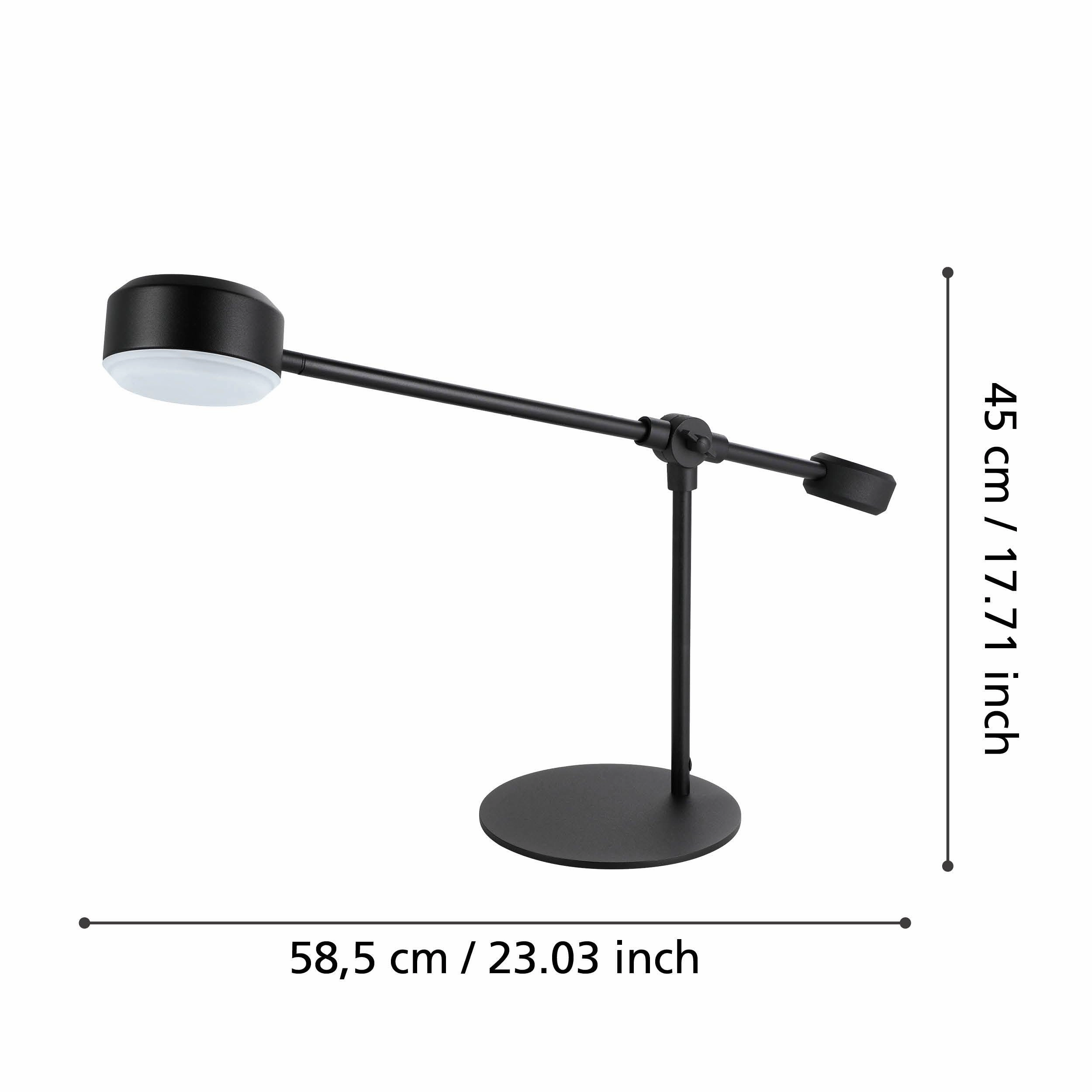 Eglo Clavellina LED Black Metal Hinged Table Lamp