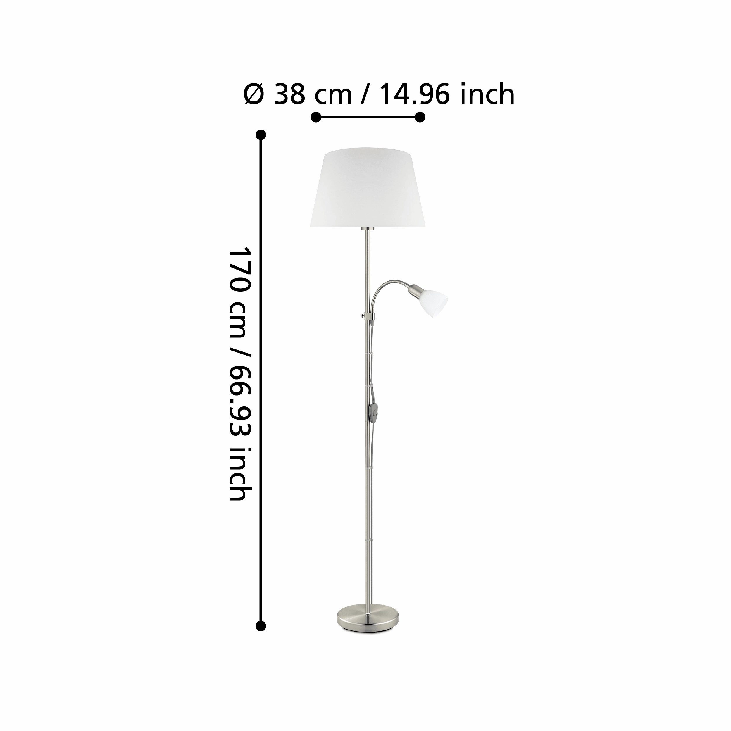 Eglo Conesa Nickel Mother & Child Floor Lamp