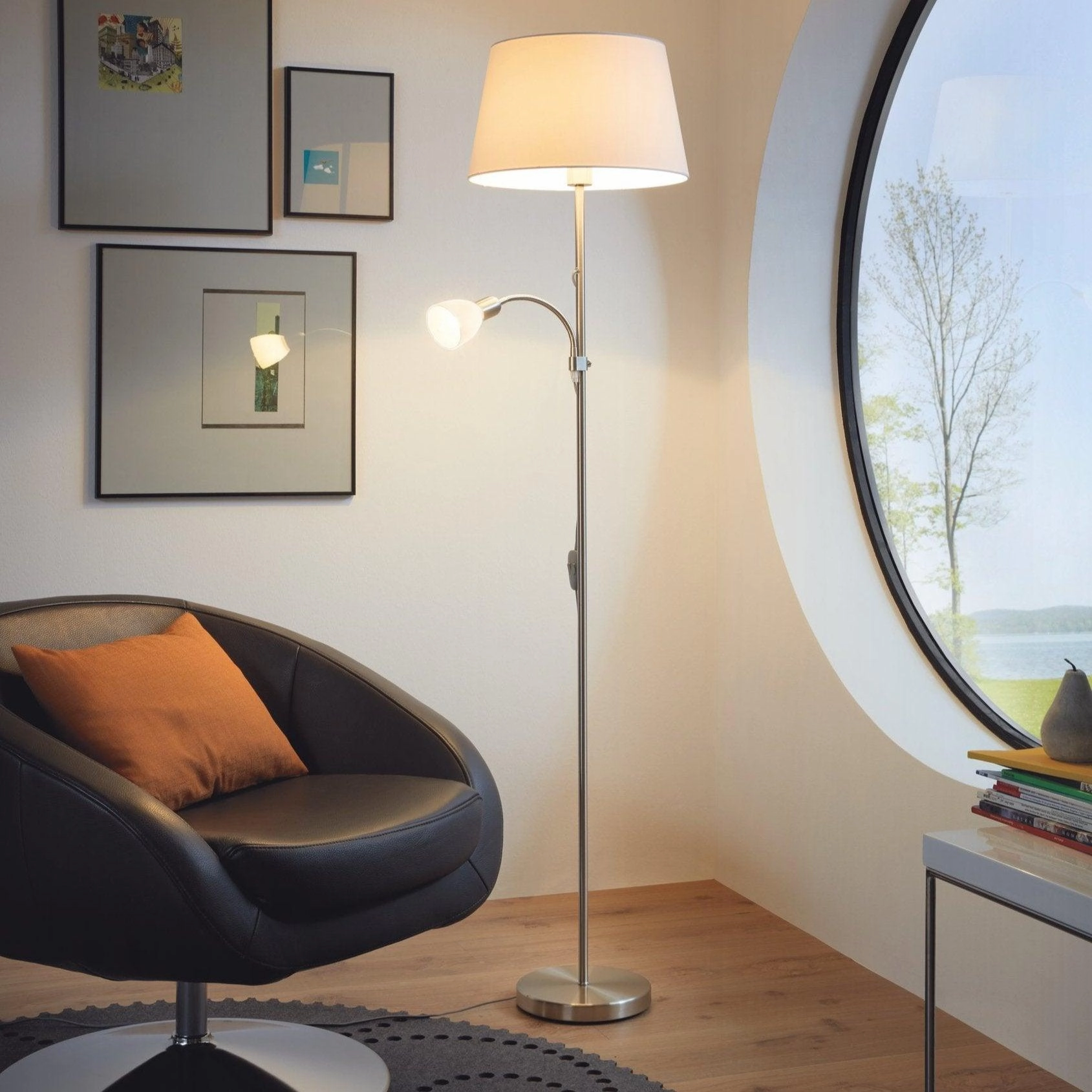Eglo Conesa Nickel Mother & Child Floor Lamp