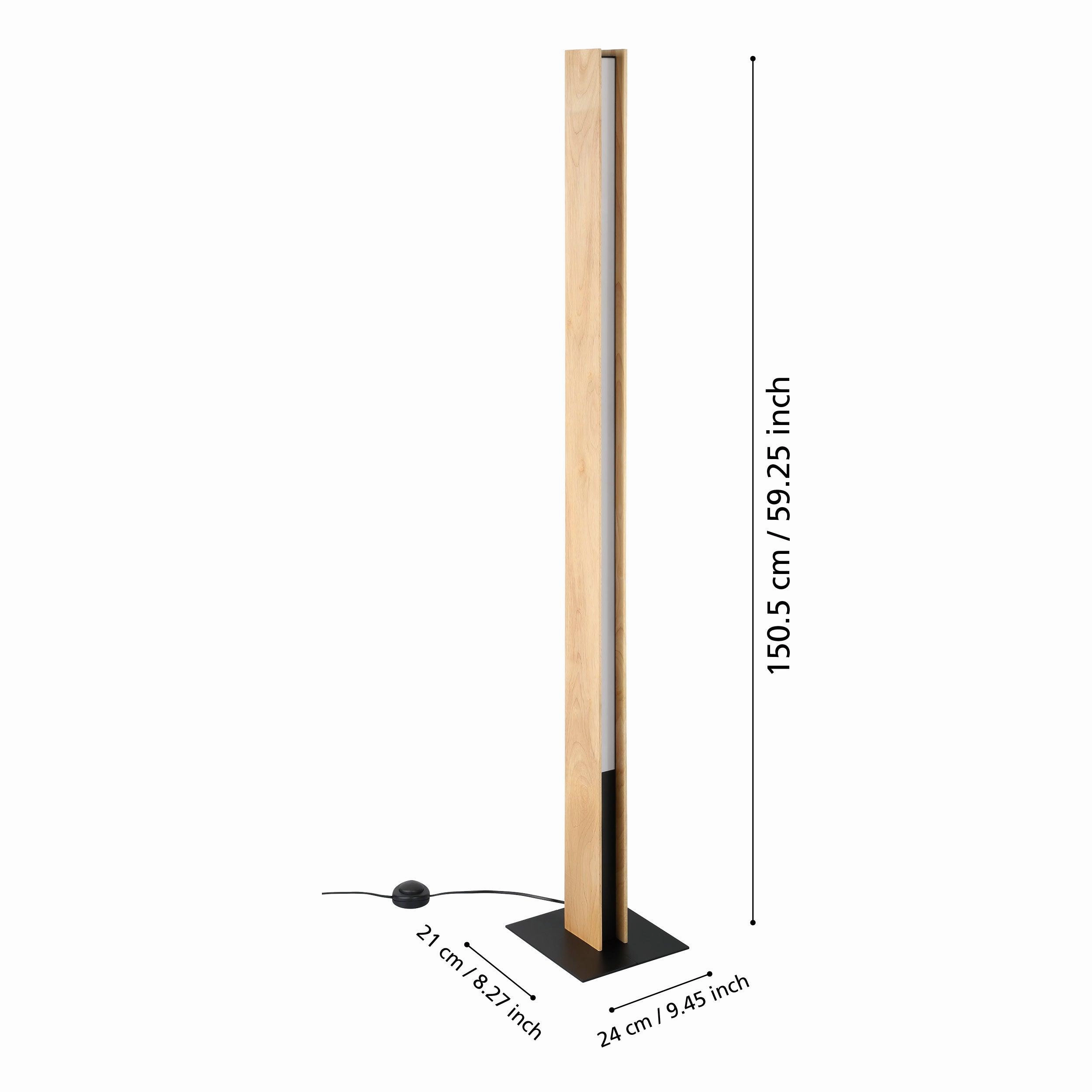 Eglo Connect Anchorena-Z Smart LED Wooden Modern Floor Lamp