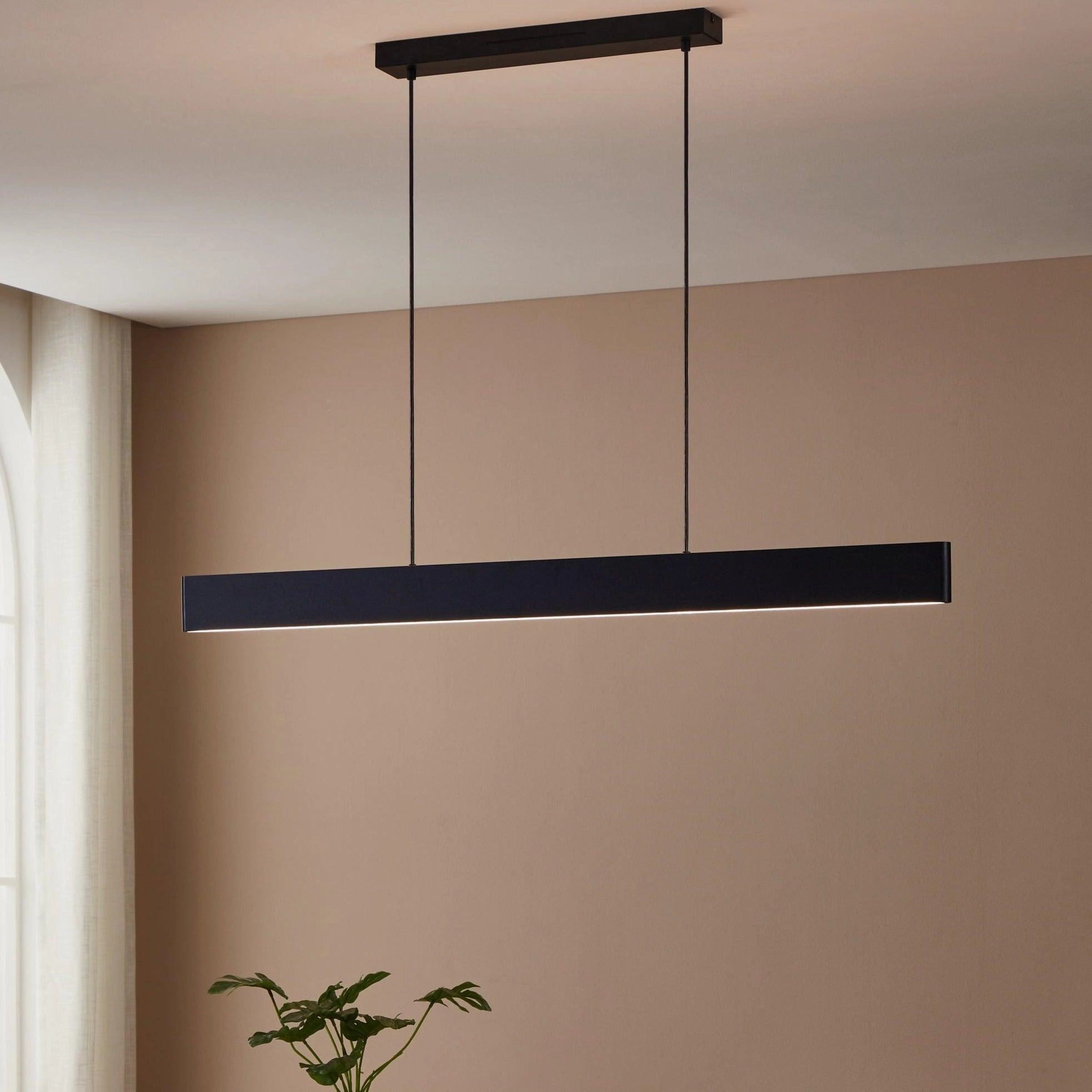 Eglo Connect Andreas-Z Smart LED Black Bar Ceiling Pendant