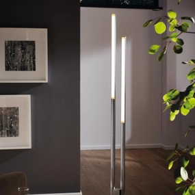 Eglo Connect Fraioli-Z Smart LED Nickel Two Light Modern Floor Lamp creative lampshade design