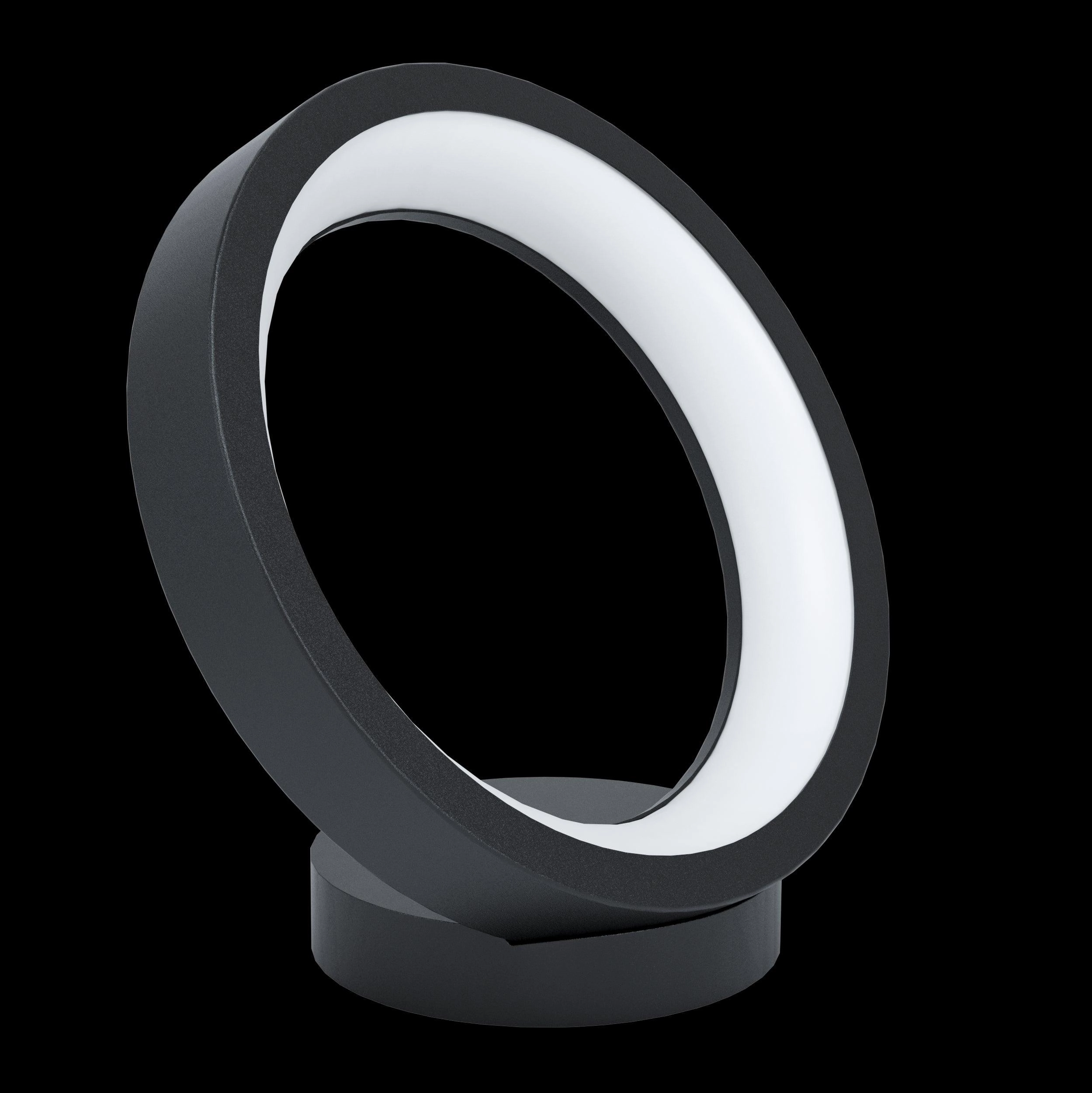 Eglo Connect Marghera-Z Smart Black LED Ring Shaped Table Lamp energy-saving LED light