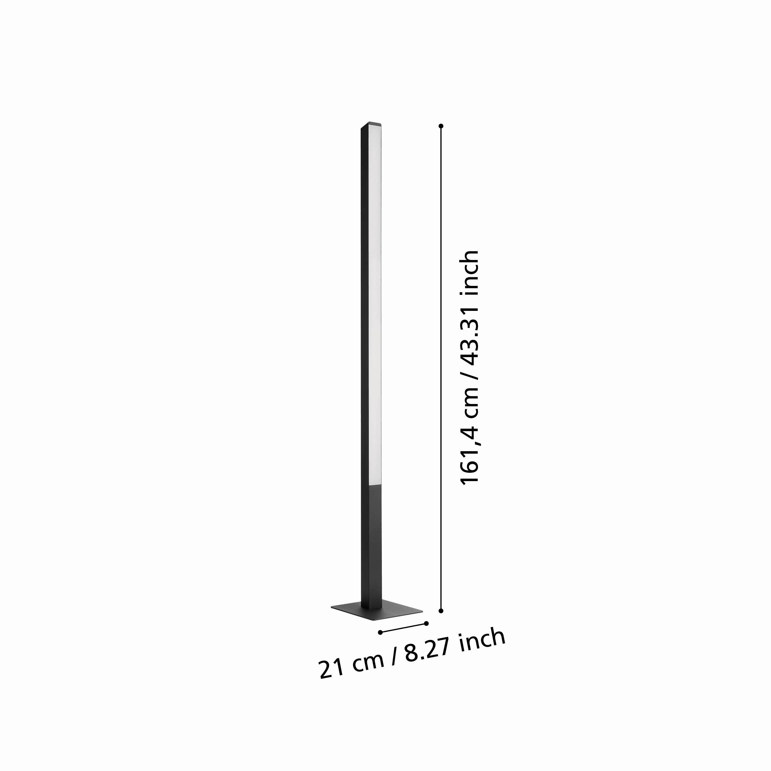 Eglo Connect Simolaris-Z Smart LED Black Modern Floor Lamp