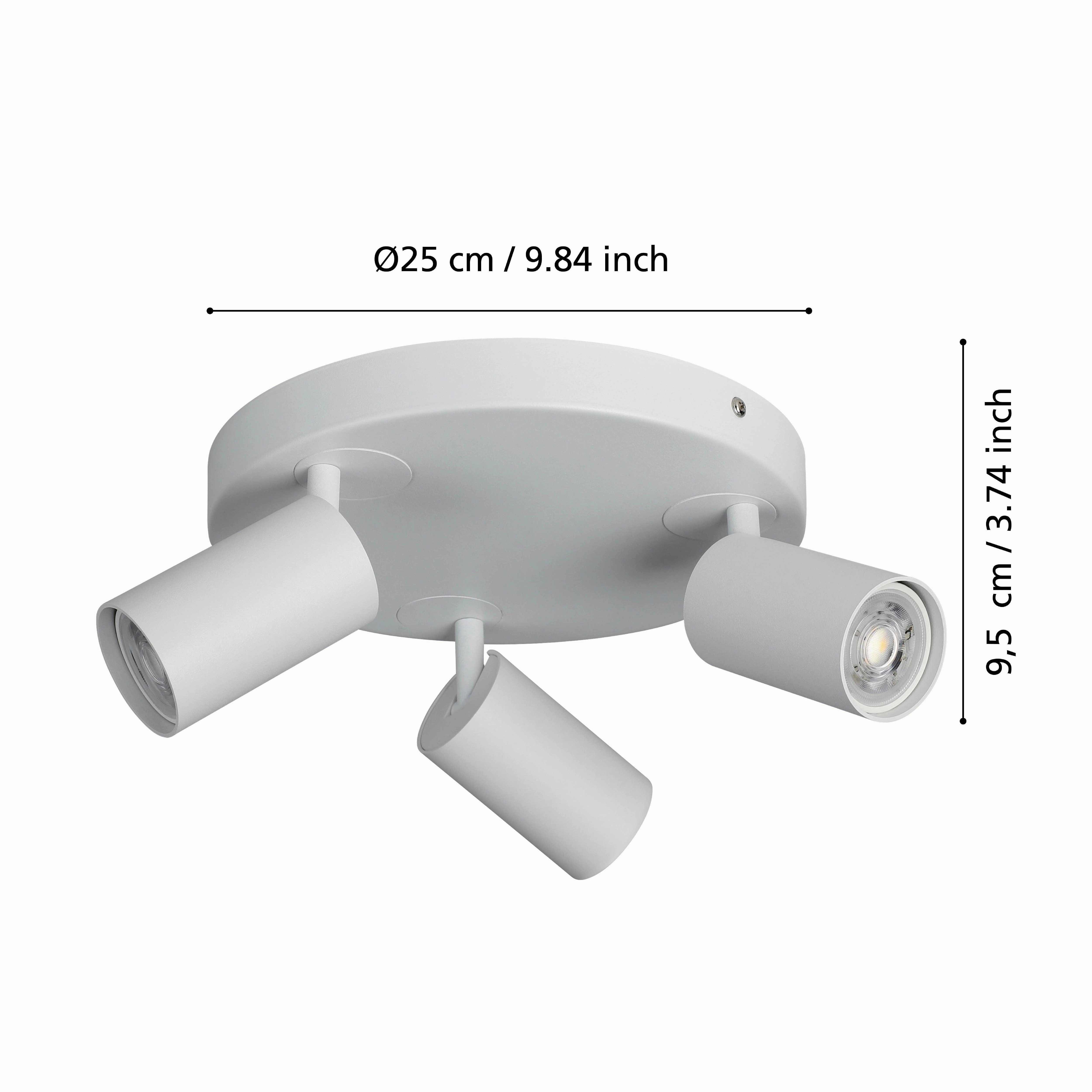 Eglo Connect Telimbela-Z Smart 3 Light White Plate Spotlight