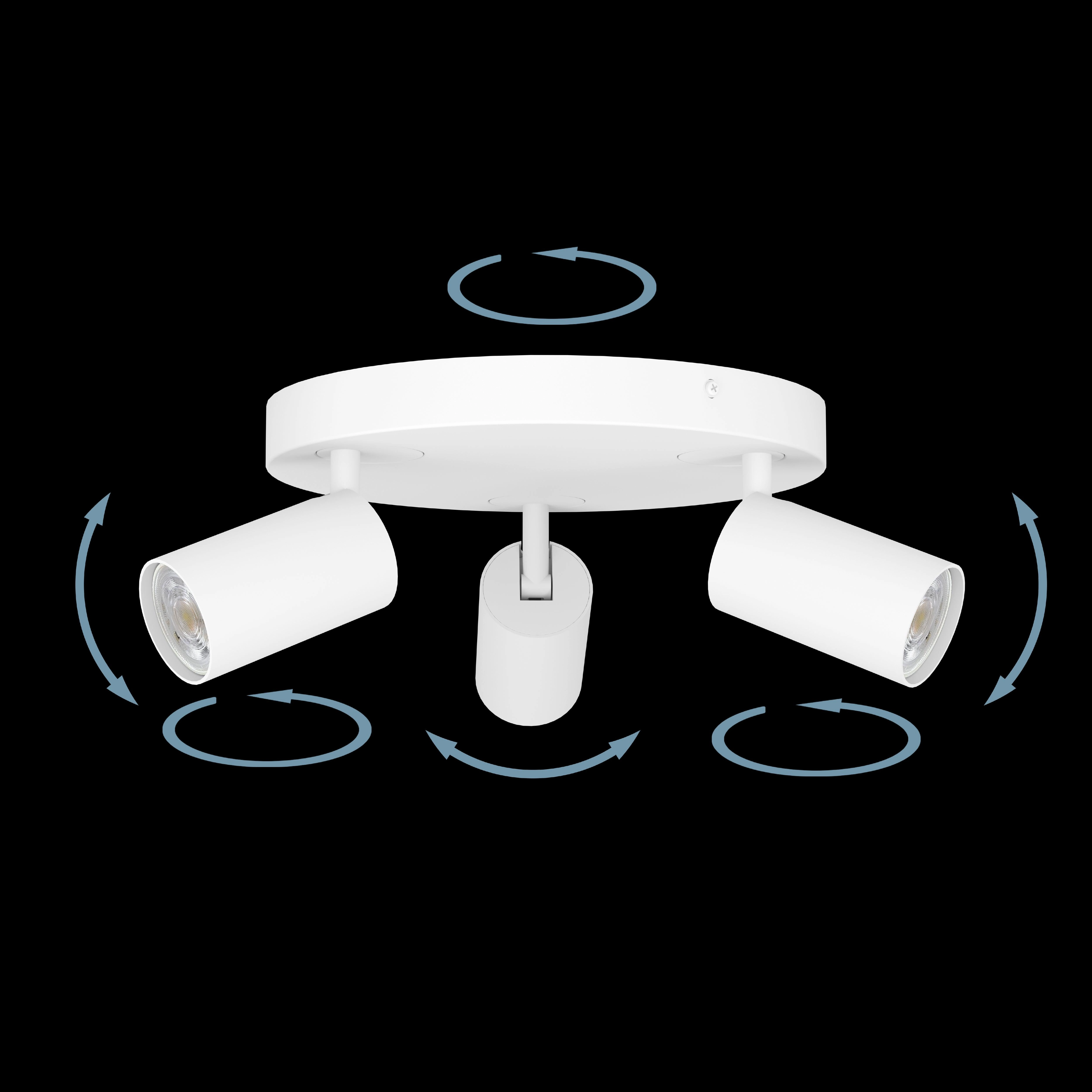 Eglo Connect Telimbela-Z Smart 3 Light White Plate Spotlight