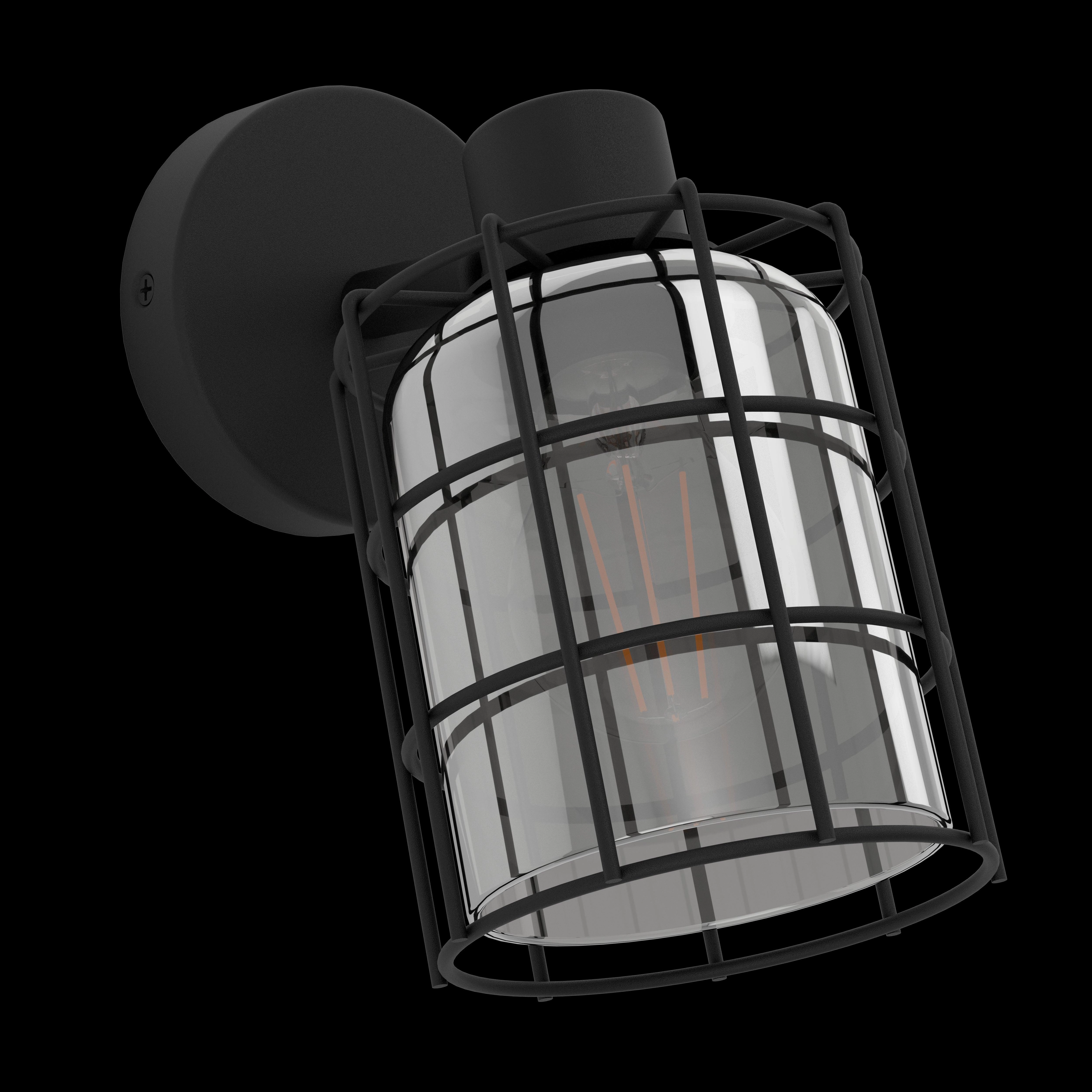 Eglo Consaca Black Wire & Smoked Glass Spotlight