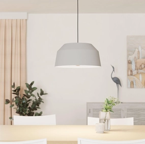 Eglo Contrisa Grey Metal Angular Shade Ceiling Pendant sleek LED ceiling lamp