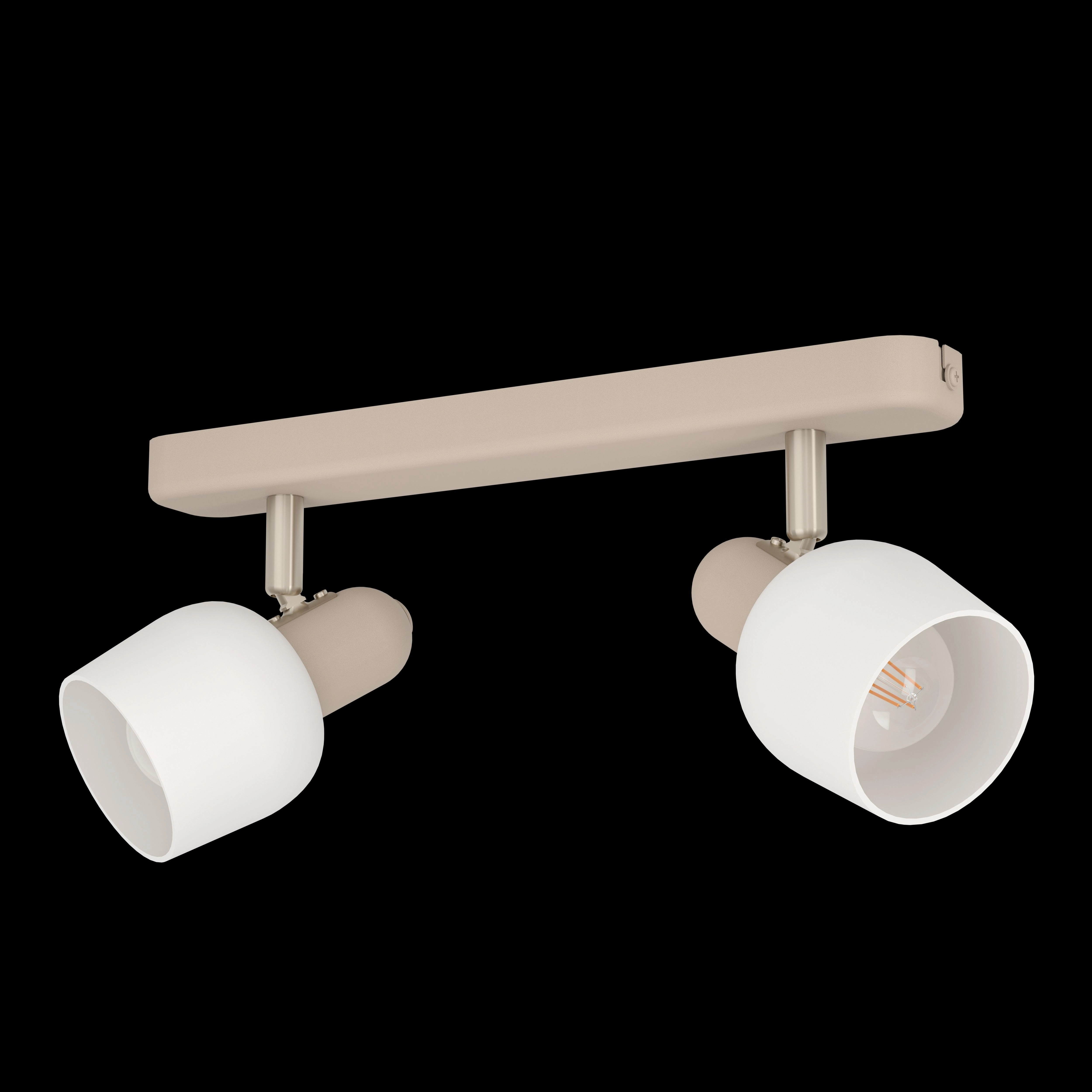 Eglo Corato Sand & White Glass 2 Light Bar Spotlight