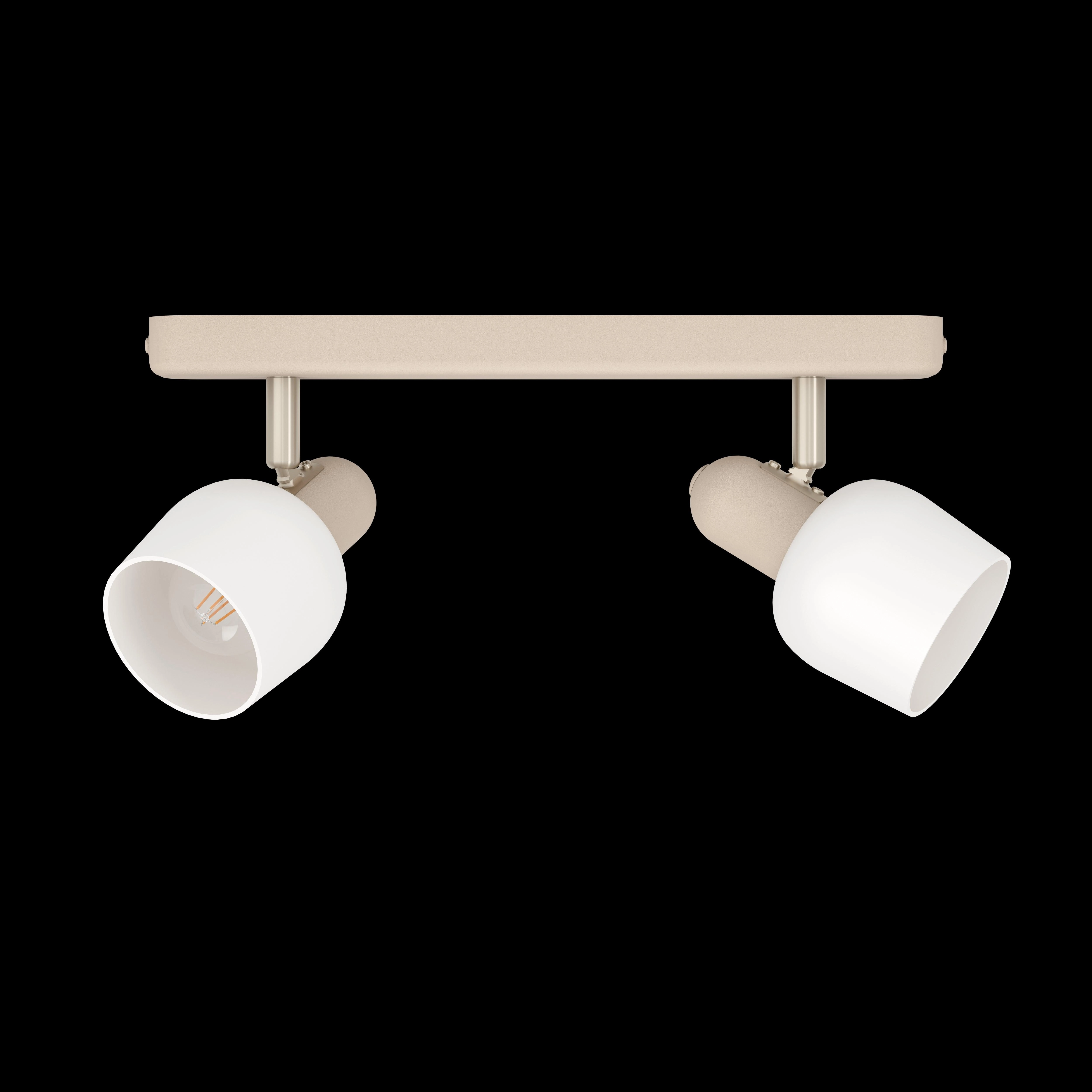 Eglo Corato Sand & White Glass 2 Light Bar Spotlight