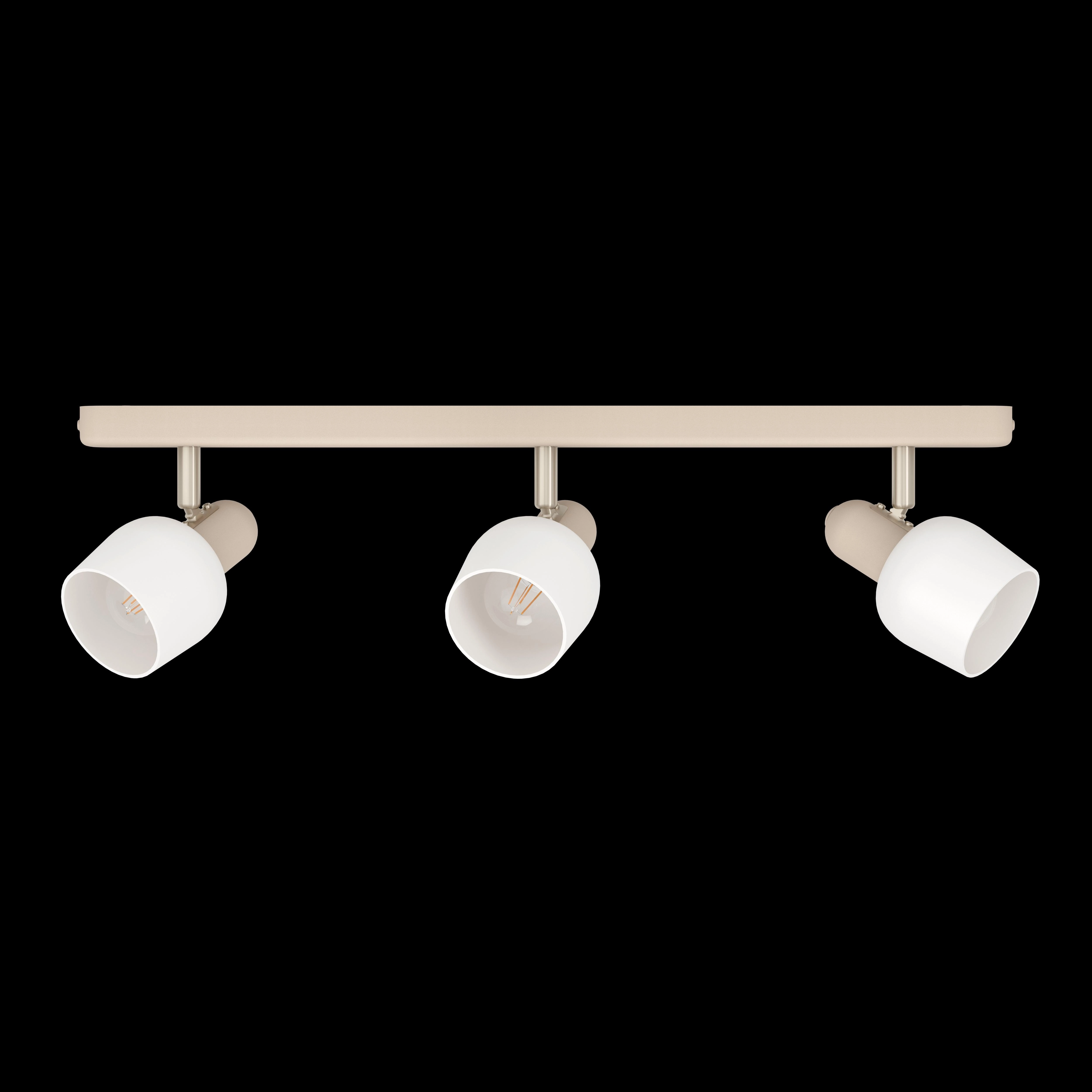 Eglo Corato Sand & White Glass 3 Light Bar Spotlight