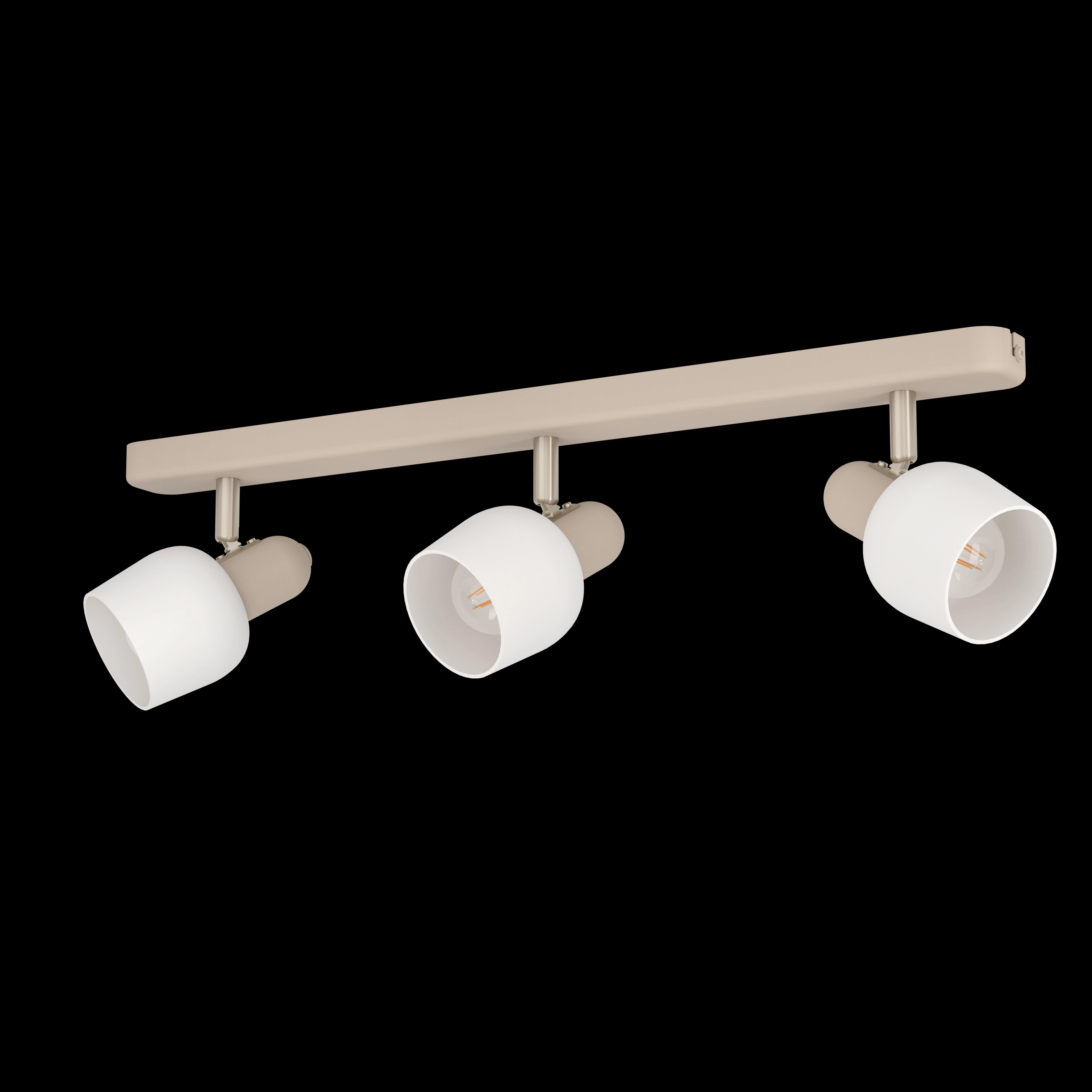 Eglo Corato Sand & White Glass 3 Light Bar Spotlight