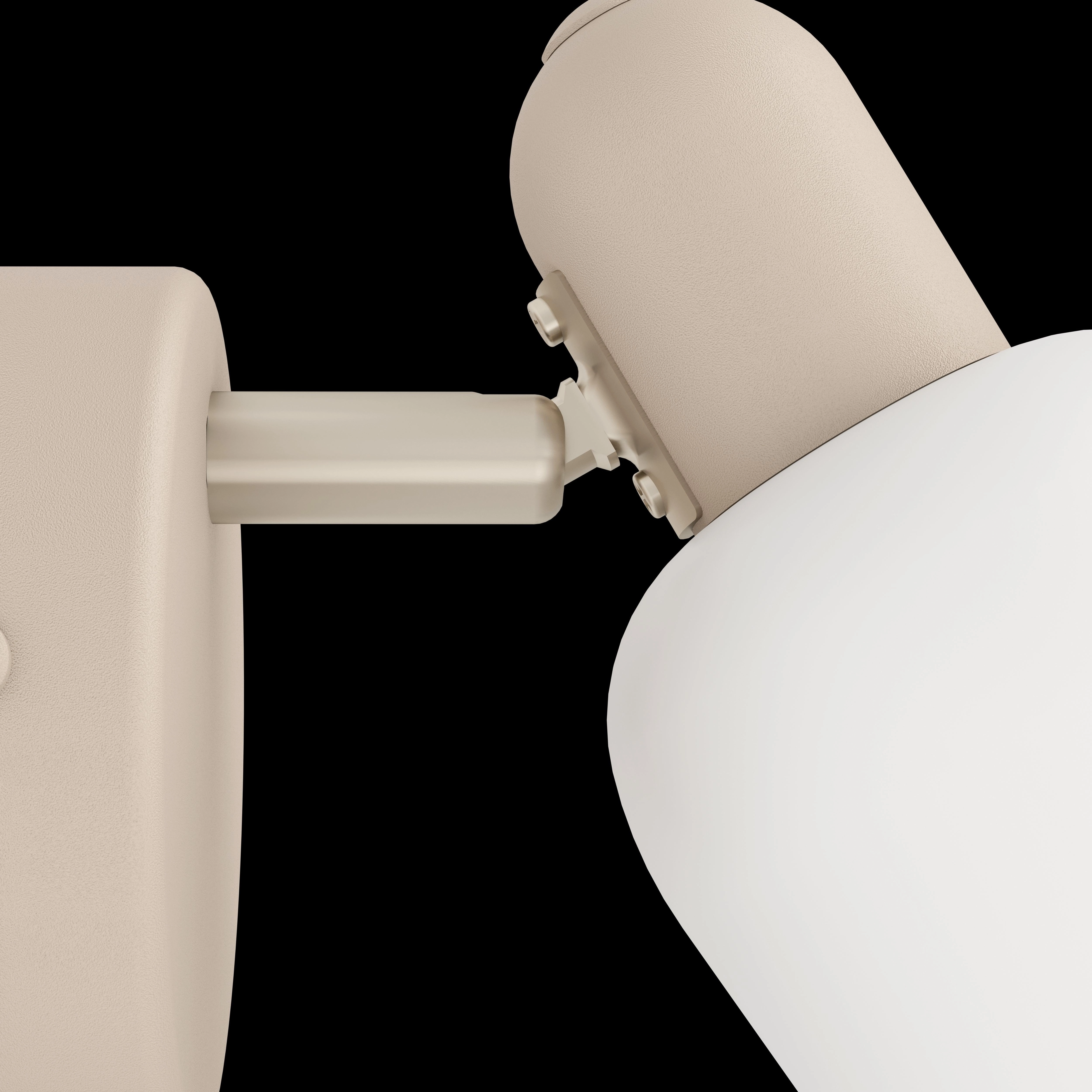 Eglo Corato Sand & White Glass Wall Spotlight