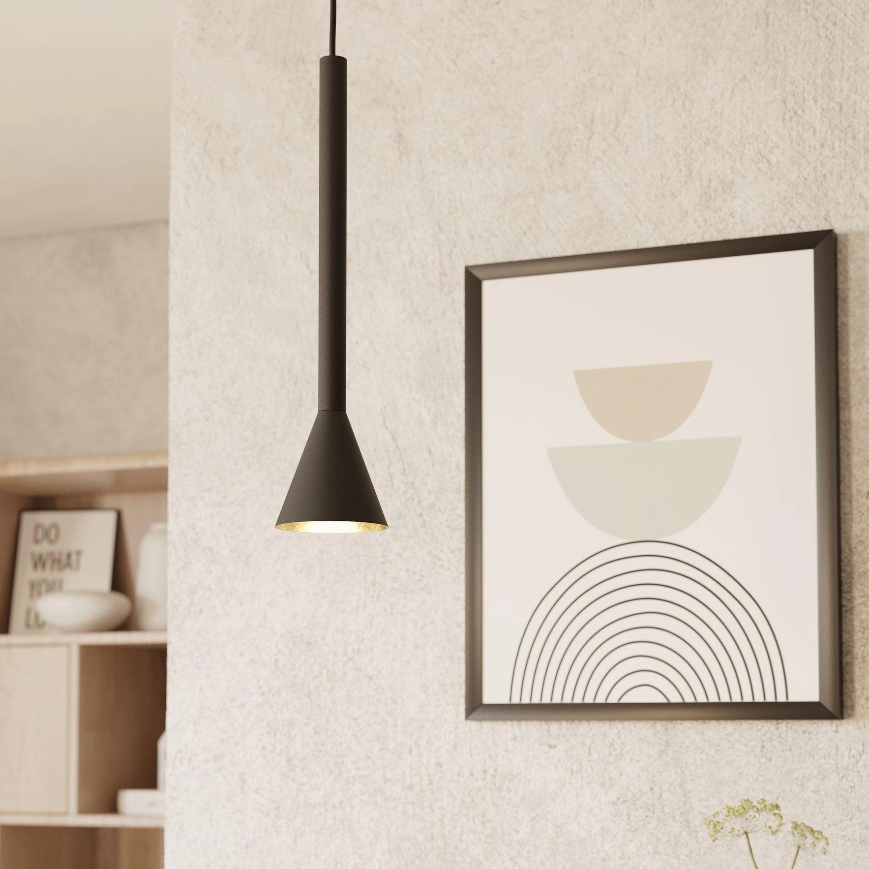 Eglo Cortaderas Black & Gold Ceiling Pendant sleek LED ceiling lamp