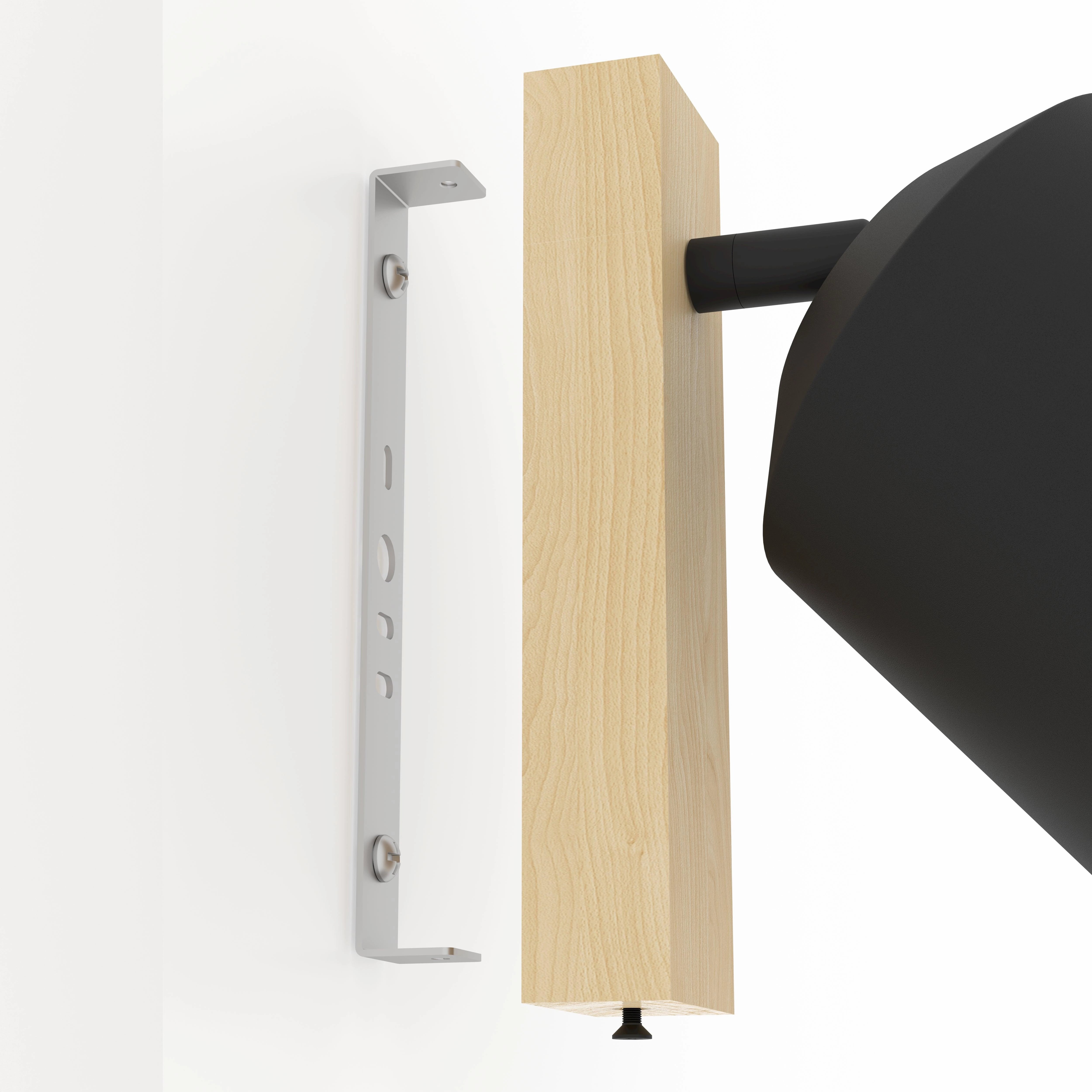 Eglo Cotorro Wood & Black Wall Spotlight
