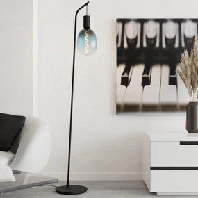 Eglo Cranley Black Metal Floor Lamp creative lampshade design