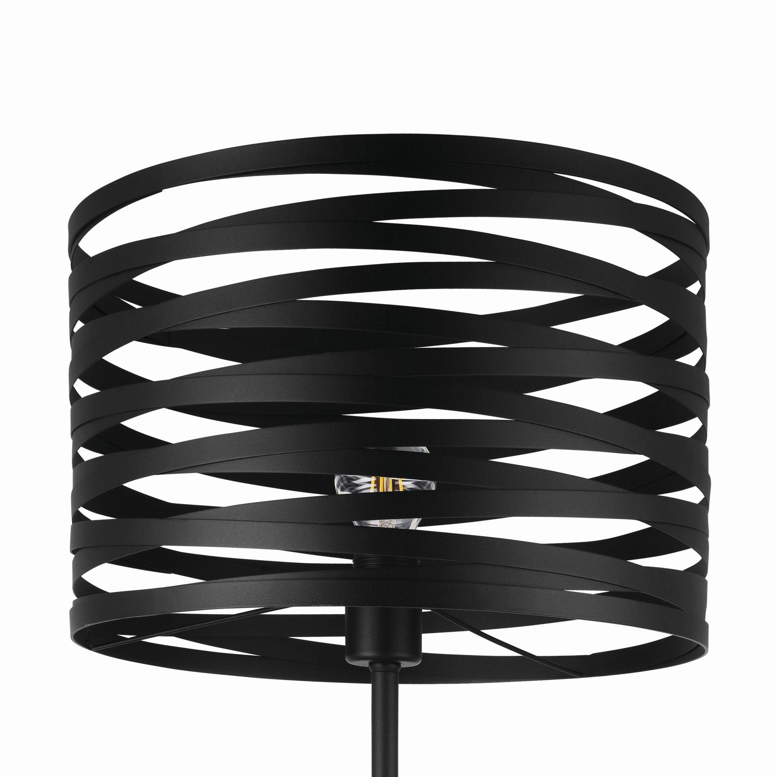 Eglo Cremella Black Steel Shaded Floor Lamp
