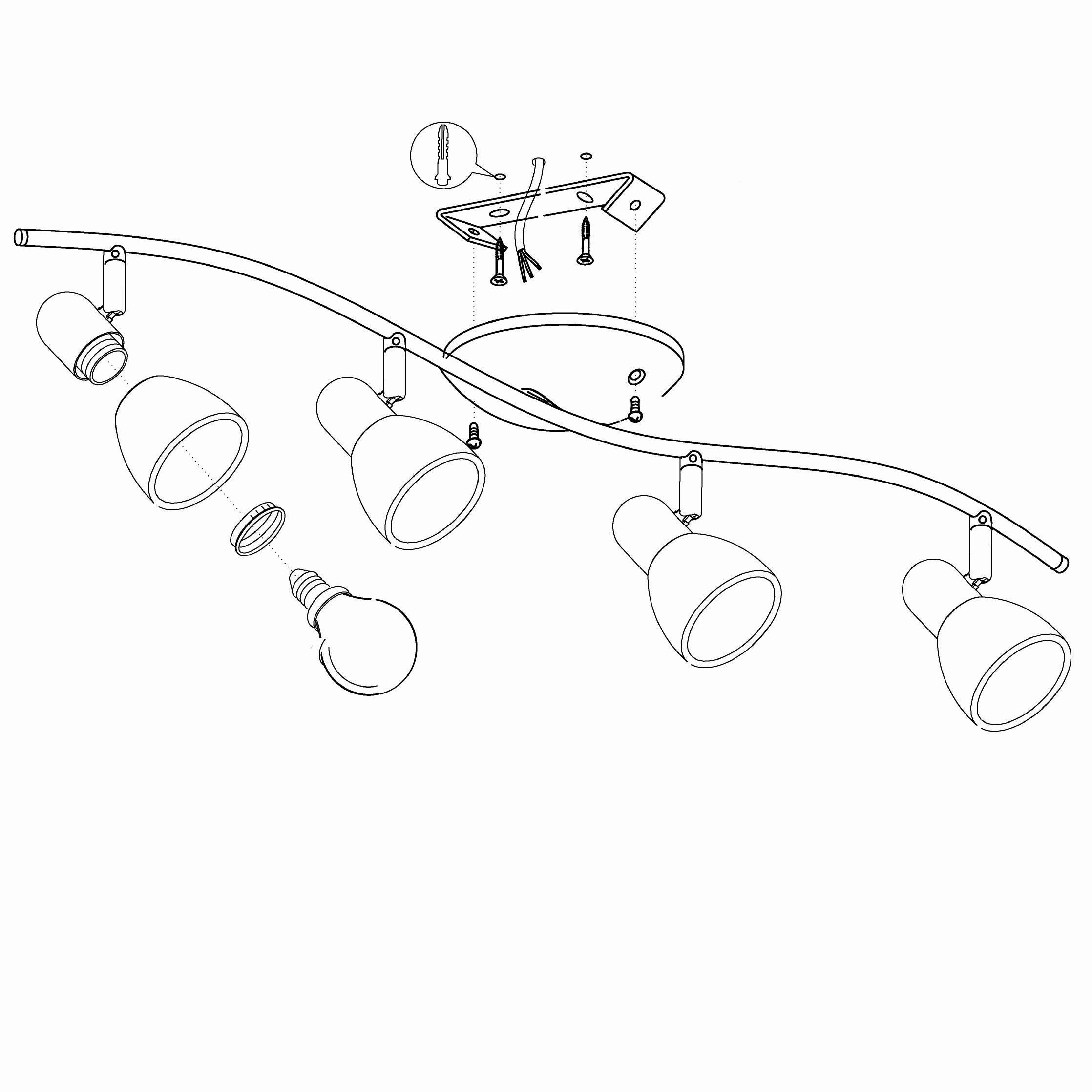 Eglo Dakar 1 Nickel & White Glass 4 Light Bar Spotlight