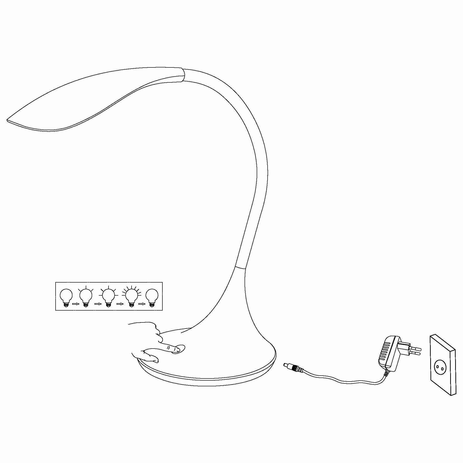 Eglo Dambera Black Flexible LED Lamp
