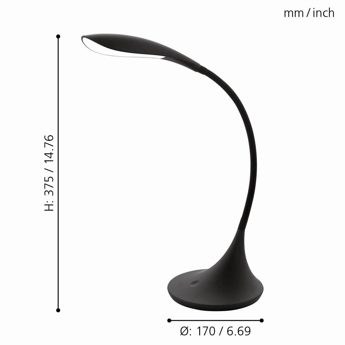 Eglo Dambera Black Flexible LED Lamp