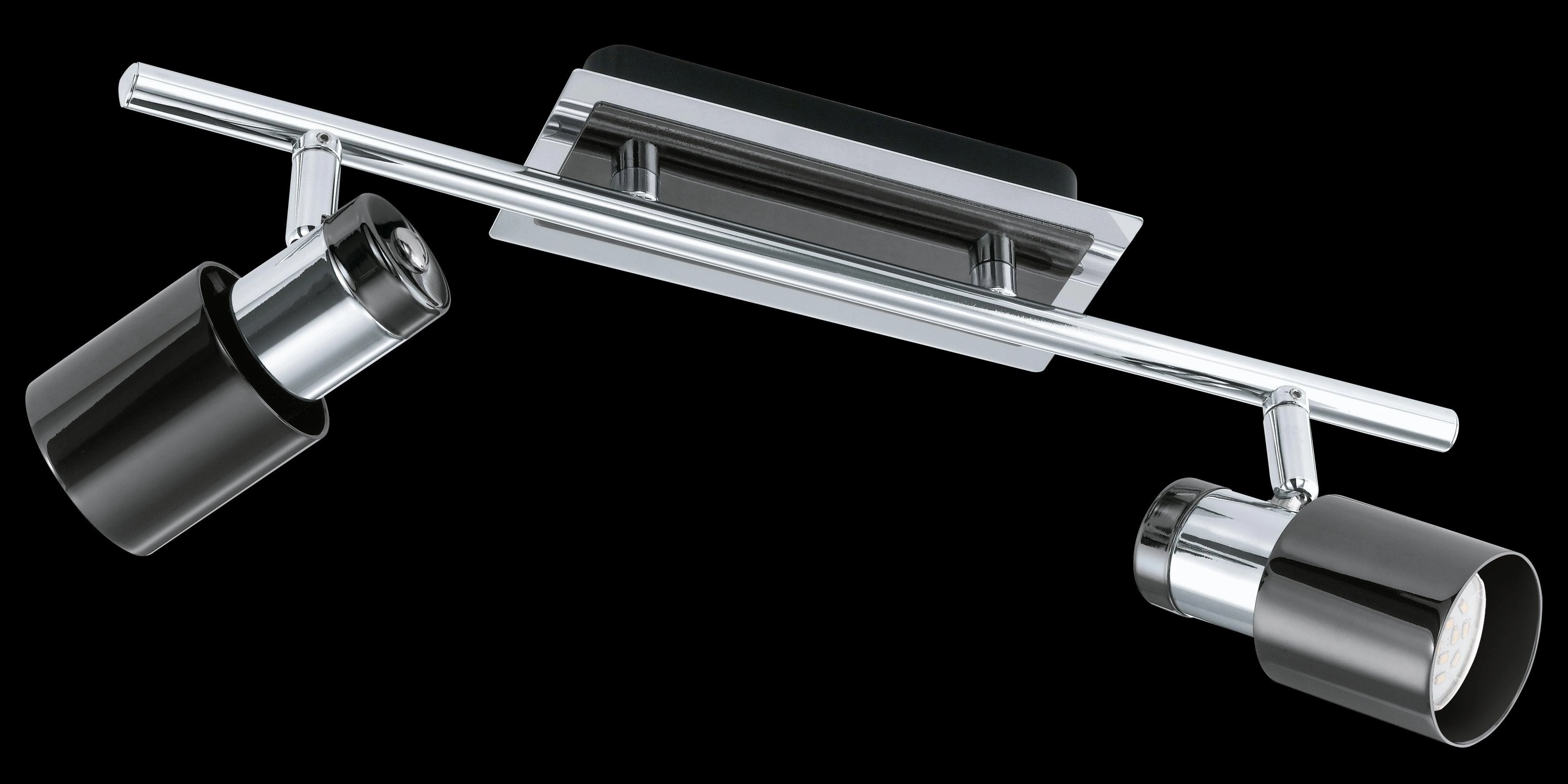 Eglo Davida 1 Black Nickel & Chrome 2 Light Bar Spotlight