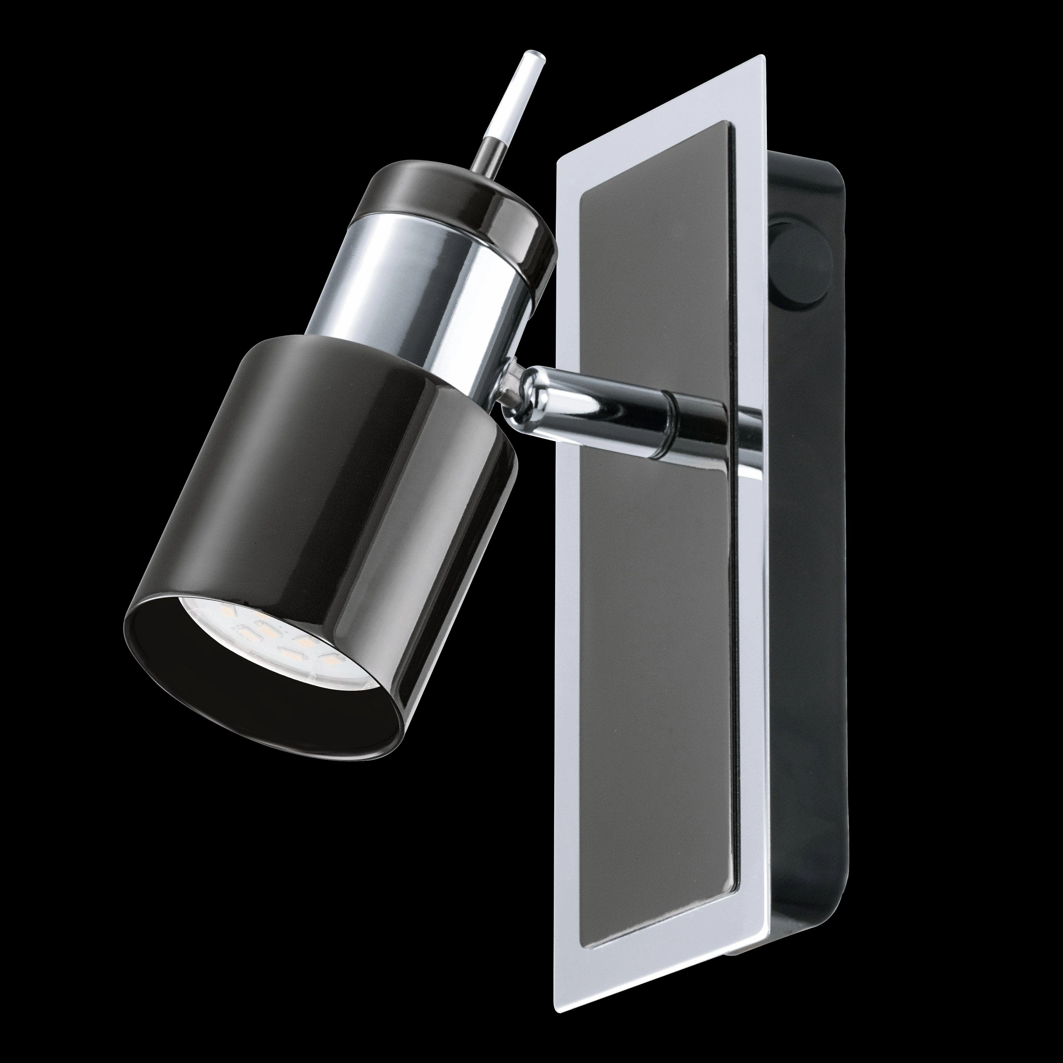 Eglo Davida 1 Black Nickel & Chrome Wall Spotlight