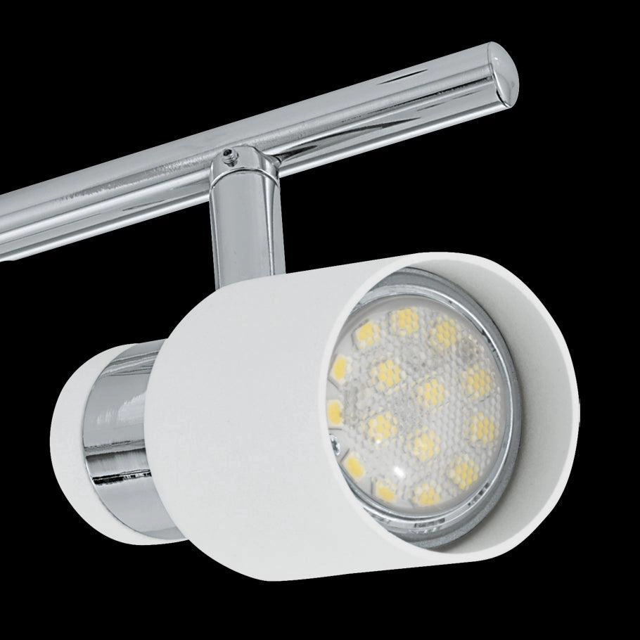 Eglo Davida Chrome & White 4 Light Bar Spotlight