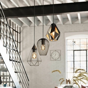 Eglo Distaff 4 Light Geometric Plate Ceiling Pendant sleek LED ceiling lamp