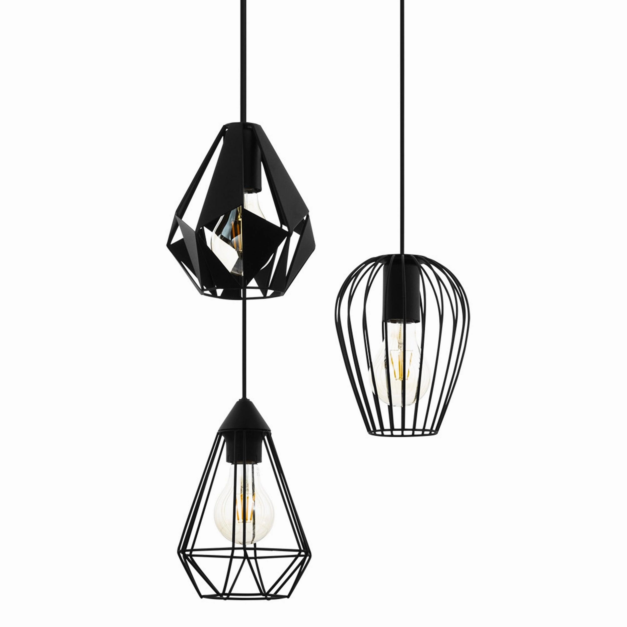 Eglo Distaff 4 Light Geometric Plate Ceiling Pendant