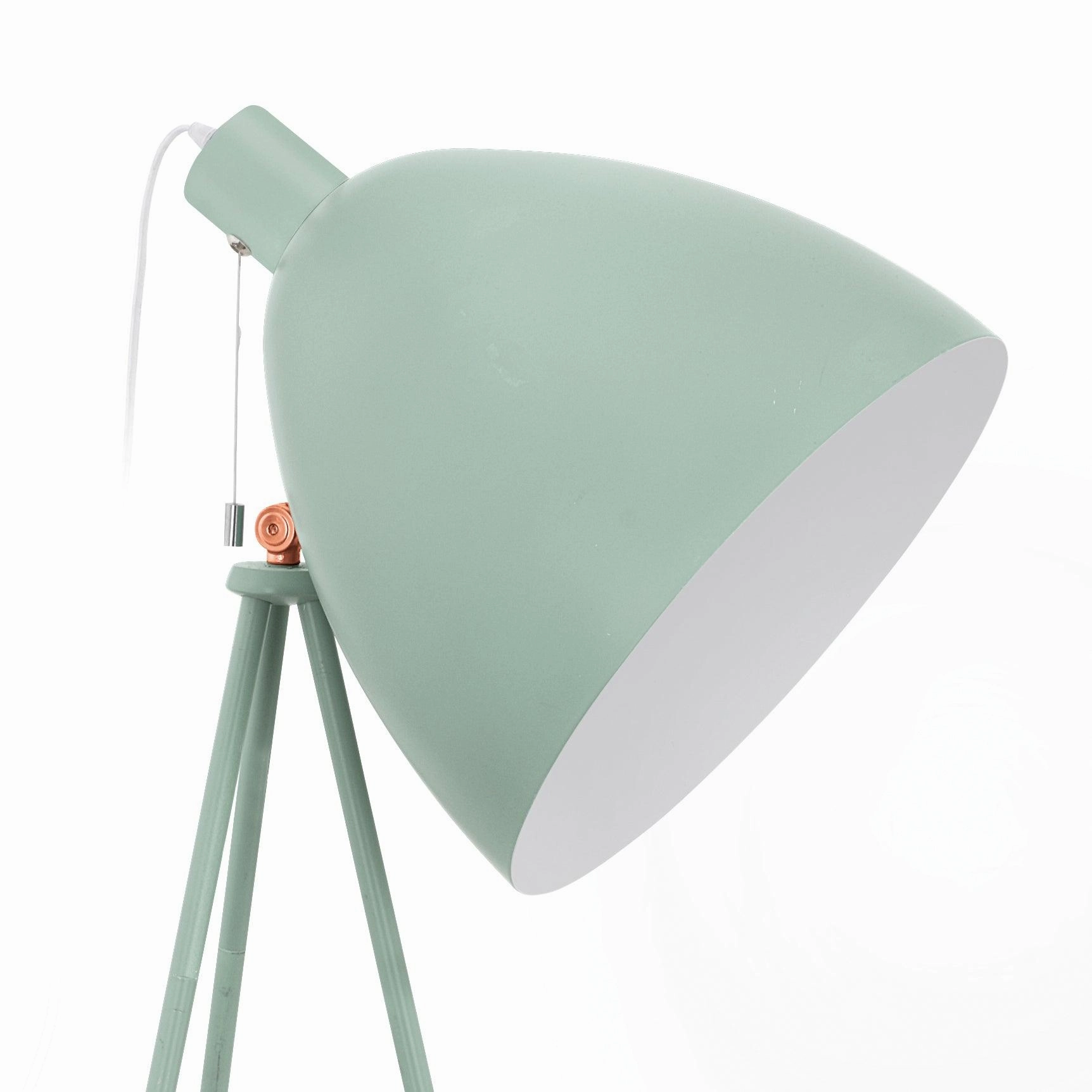 Eglo Dundee Mint Green & Copper Tripod Floor Lamp