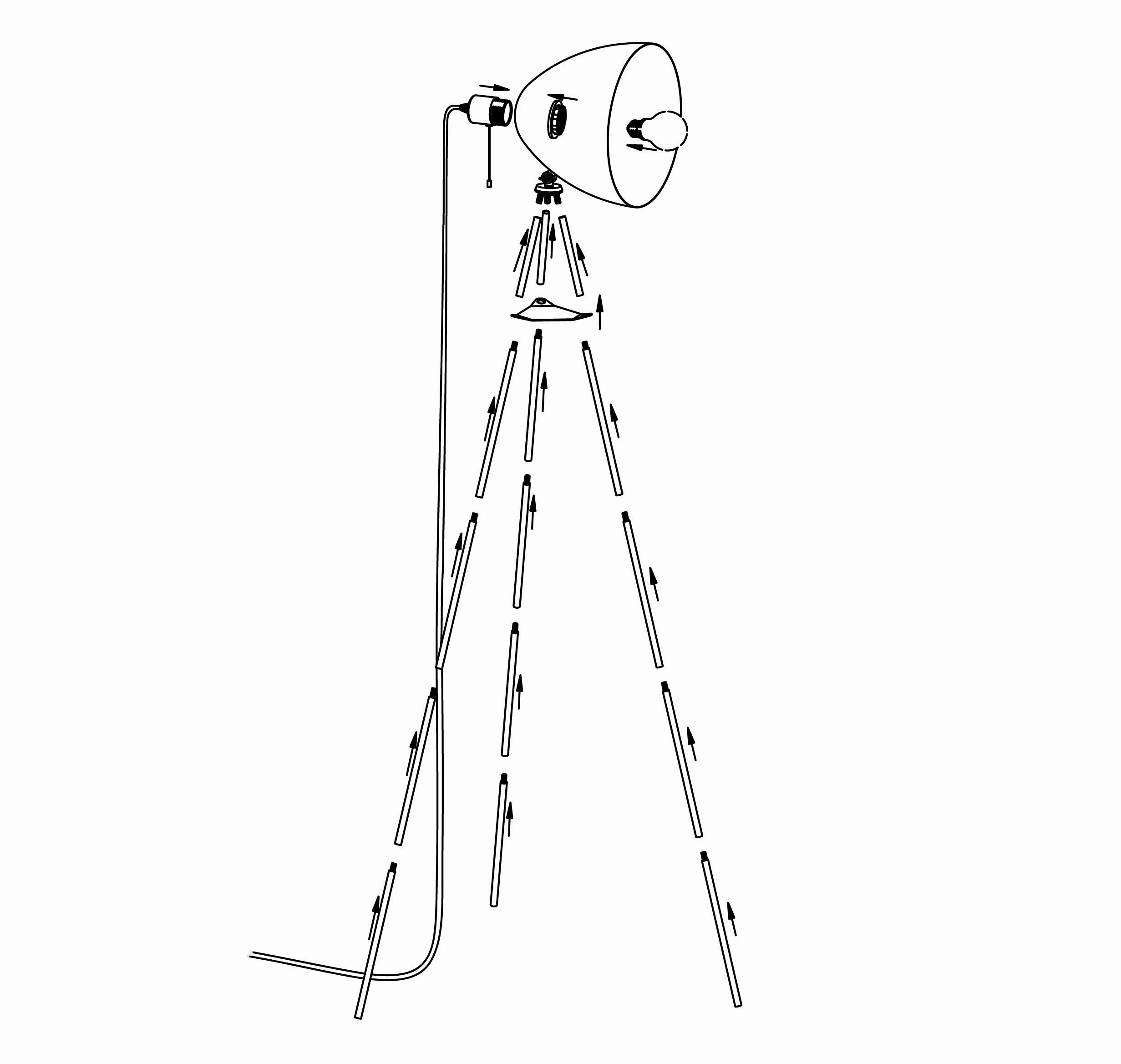 Eglo Dundee Mint Green & Copper Tripod Floor Lamp