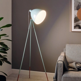 Eglo Dundee Mint Green & Copper Tripod Floor Lamp creative lampshade design