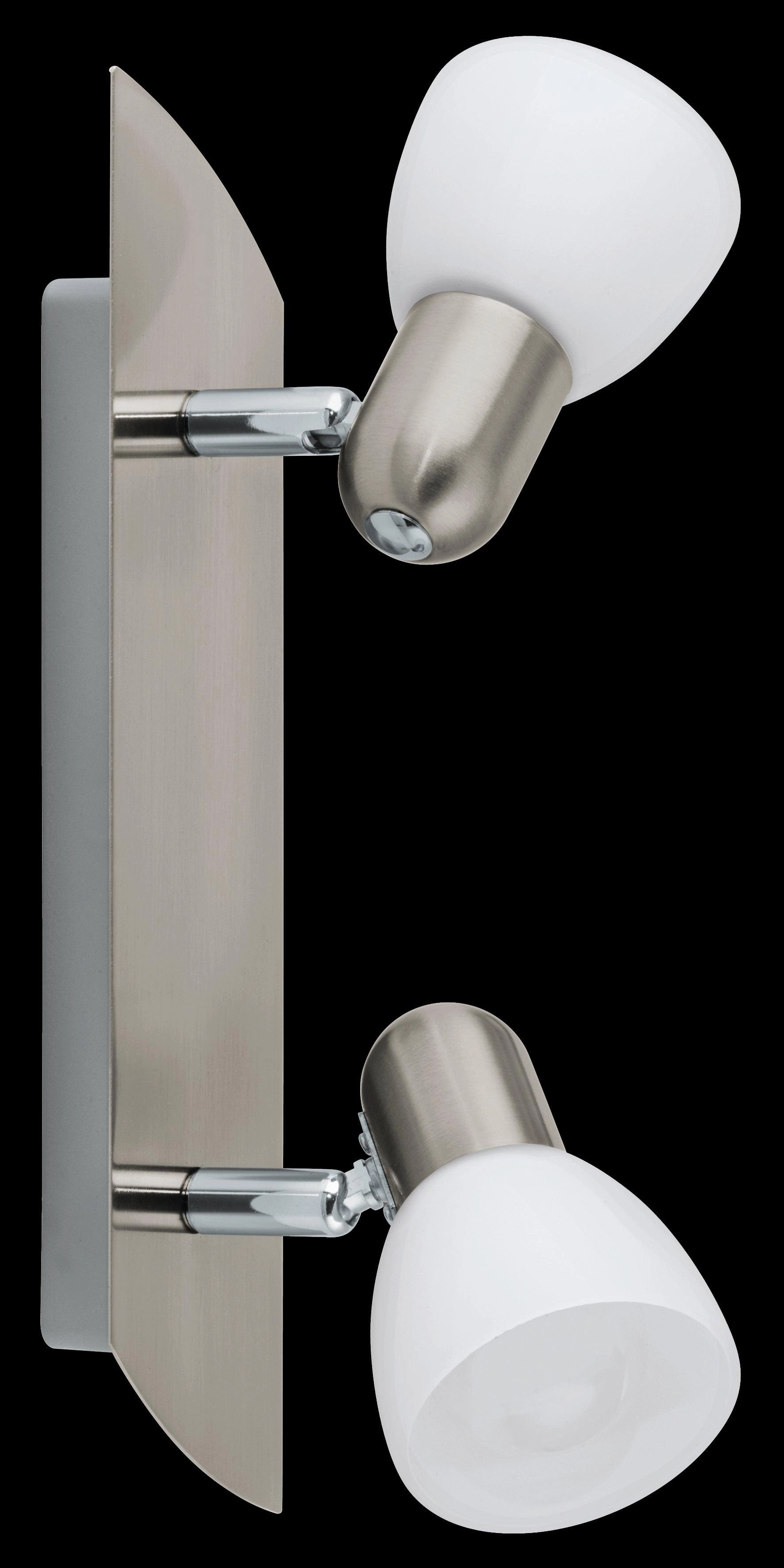 Eglo Enea Nickel & Satin Glass 2 Light Bar Spotlight