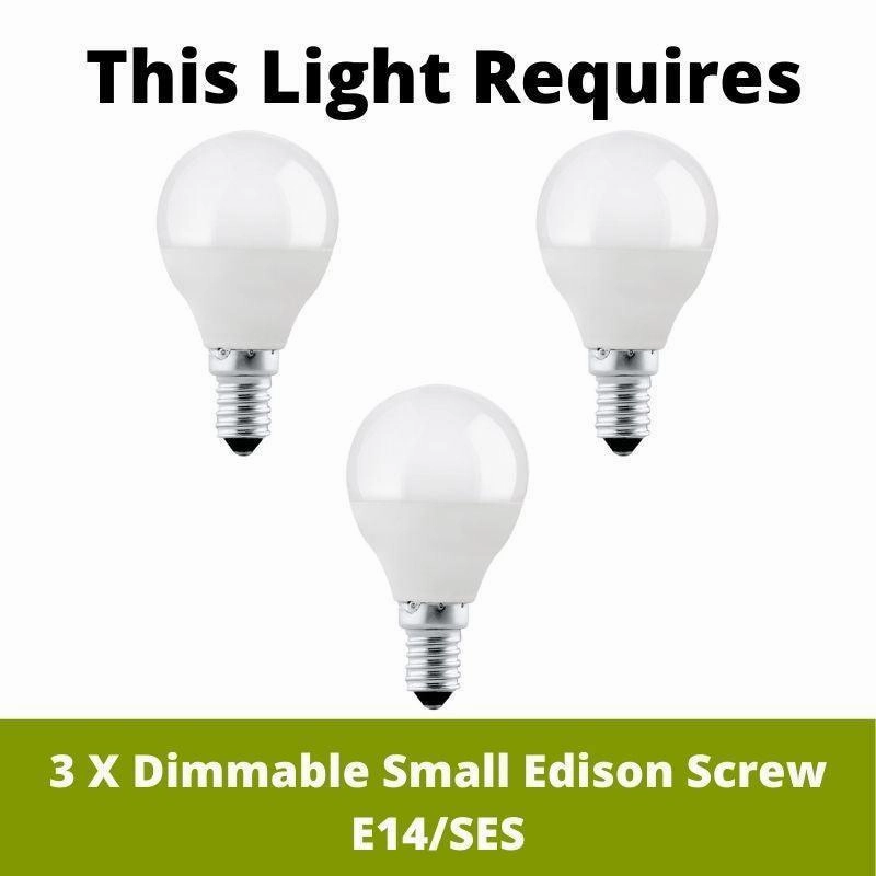 Eglo Enea Nickel & Satin Glass 3 Light Bar Spotlight