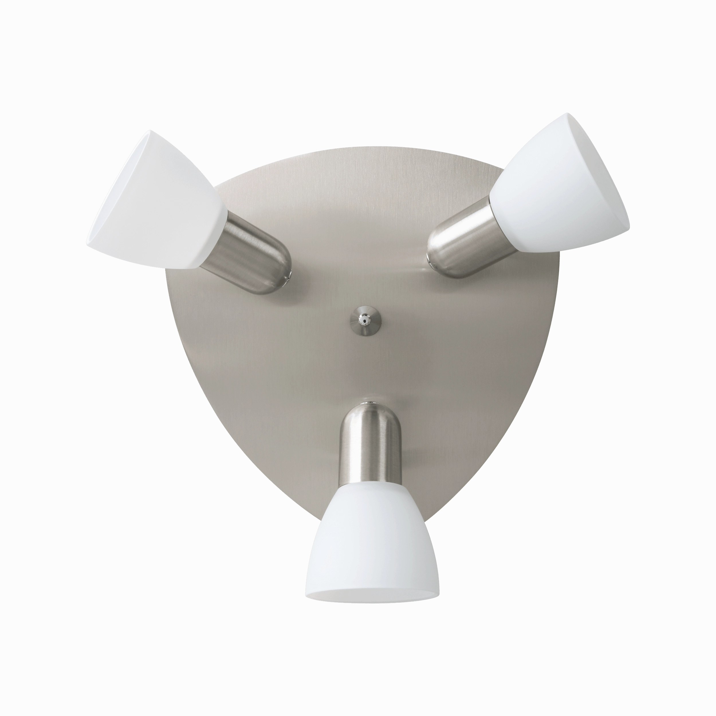 Eglo Enea Nickel & Satin Glass 3 Light Plate Spotlight