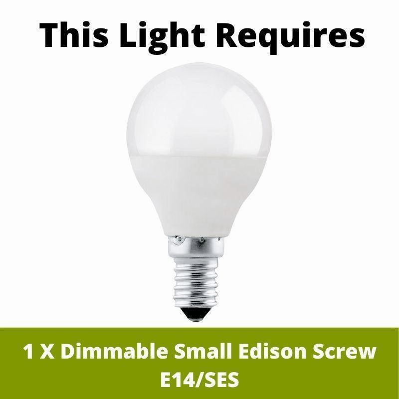 Eglo Enea Nickel & Satin Glass Wall Spotlight
