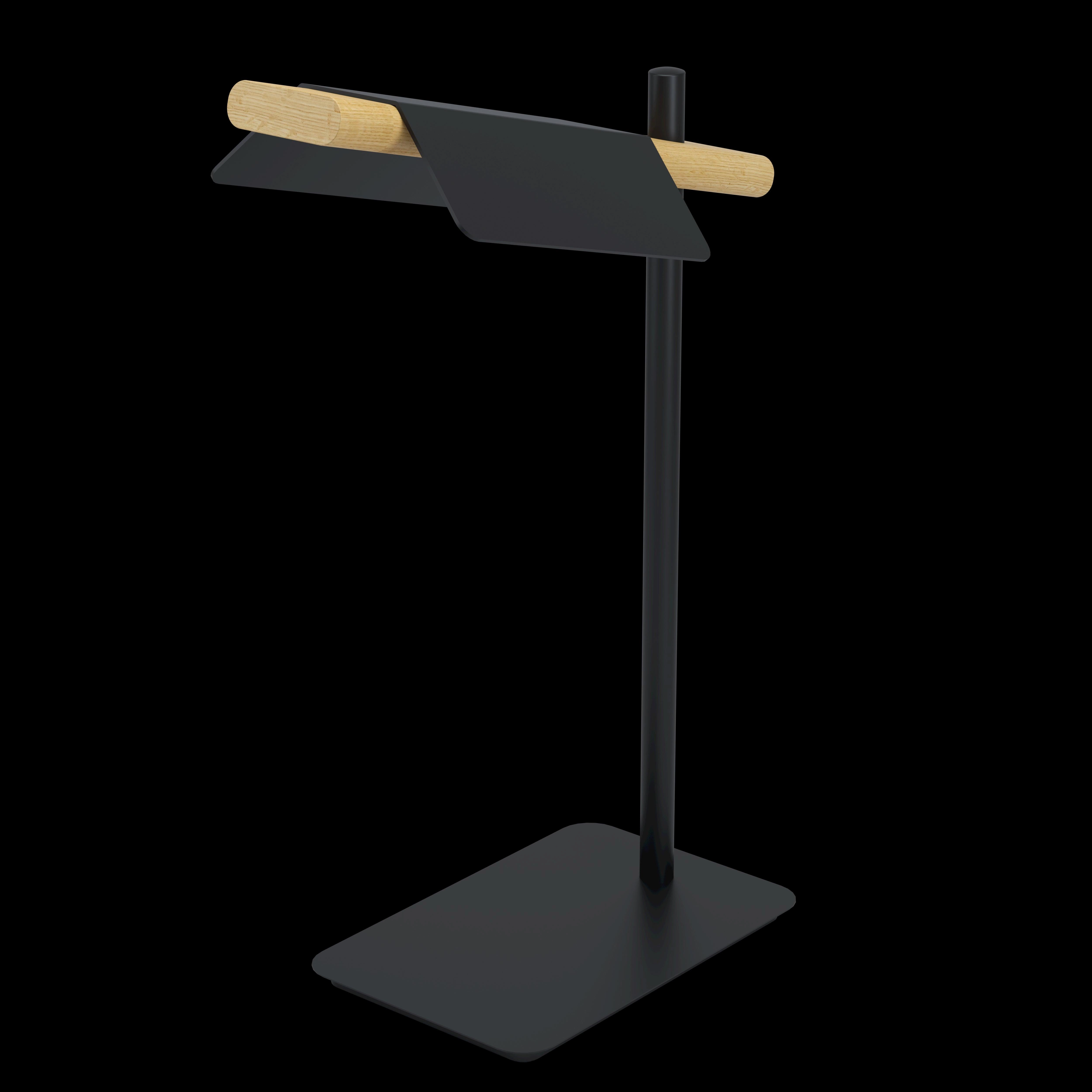 Eglo Ermua Black Metal & Wood LED Table Lamp energy-saving LED light
