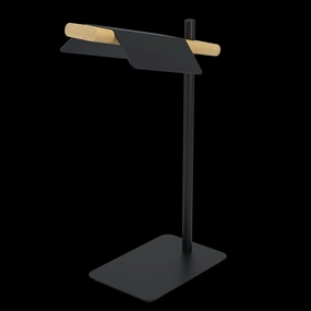 Eglo Ermua Black Metal & Wood LED Table Lamp energy-saving LED light