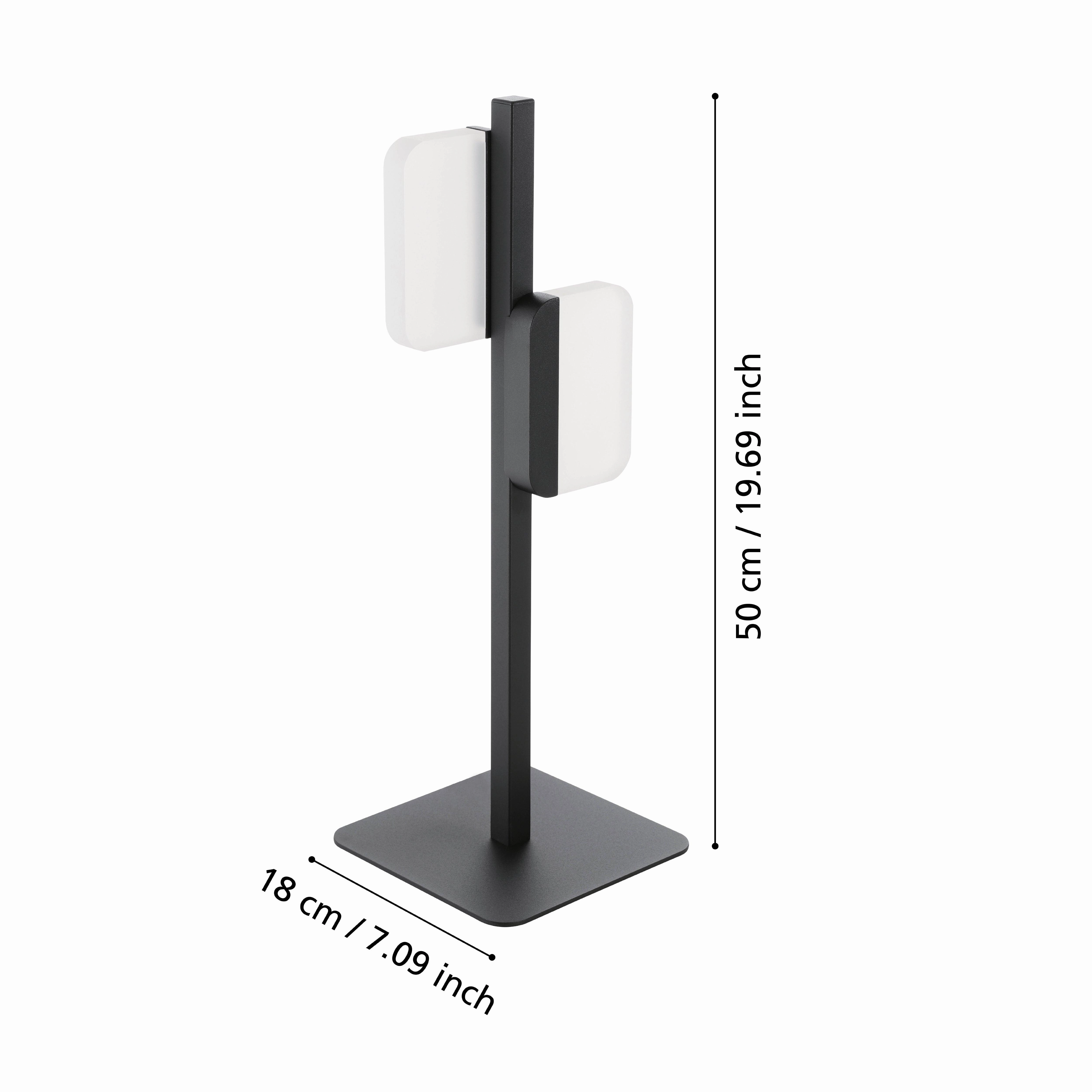 Eglo Ervidel Black LED 2 Light Table Lamp