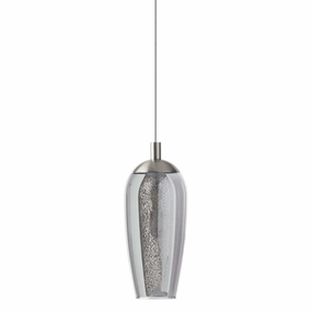 Eglo Farsala Smoked Black & Clear Glass Ceiling Pendant sleek LED ceiling lamp