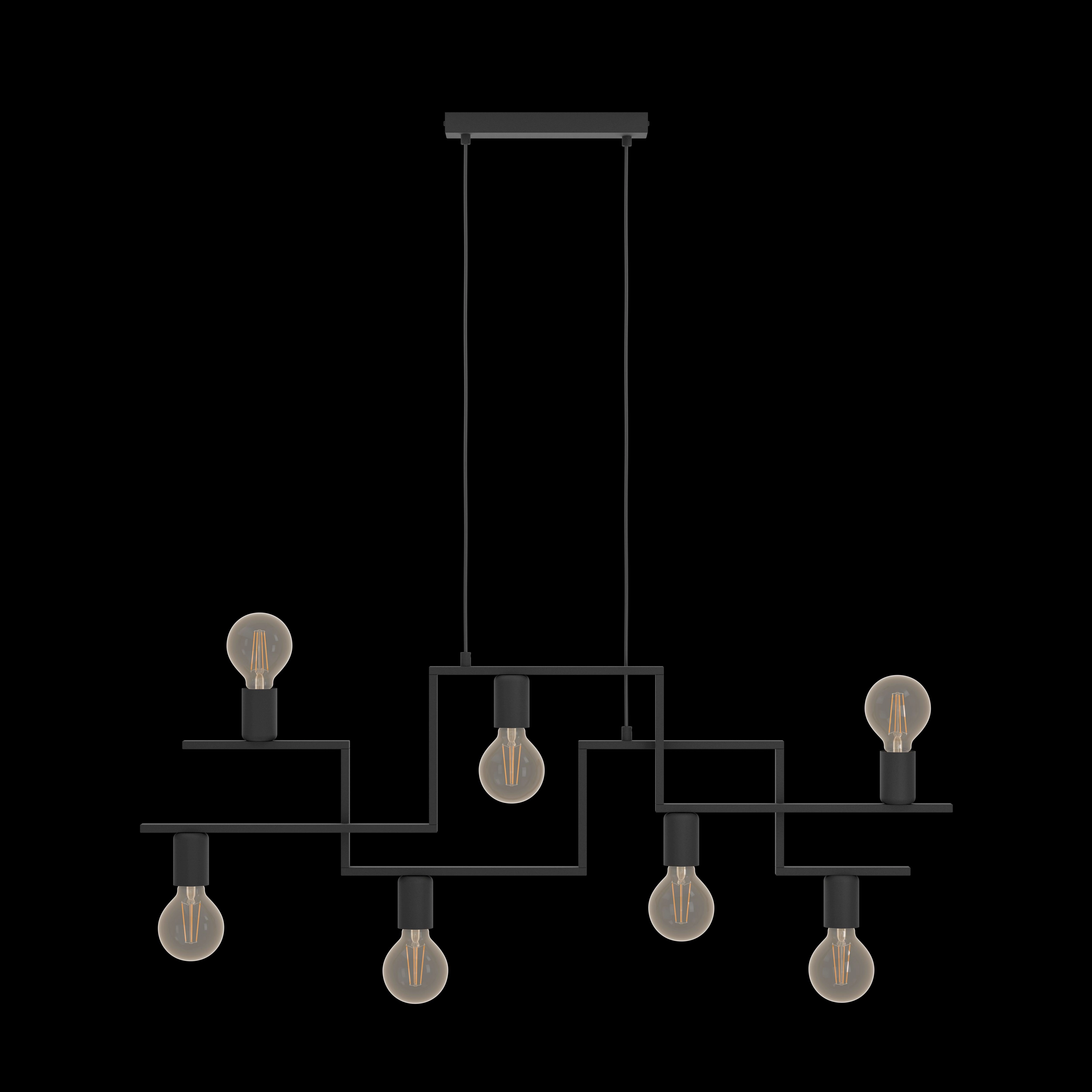 Eglo Fembard 7 Light Black Metal Ceiling Pendant