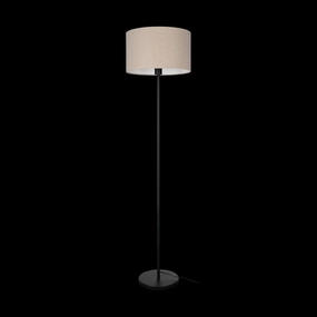 Eglo Feniglia Black Floor Lamp With Natural Linen Shade creative lampshade design
