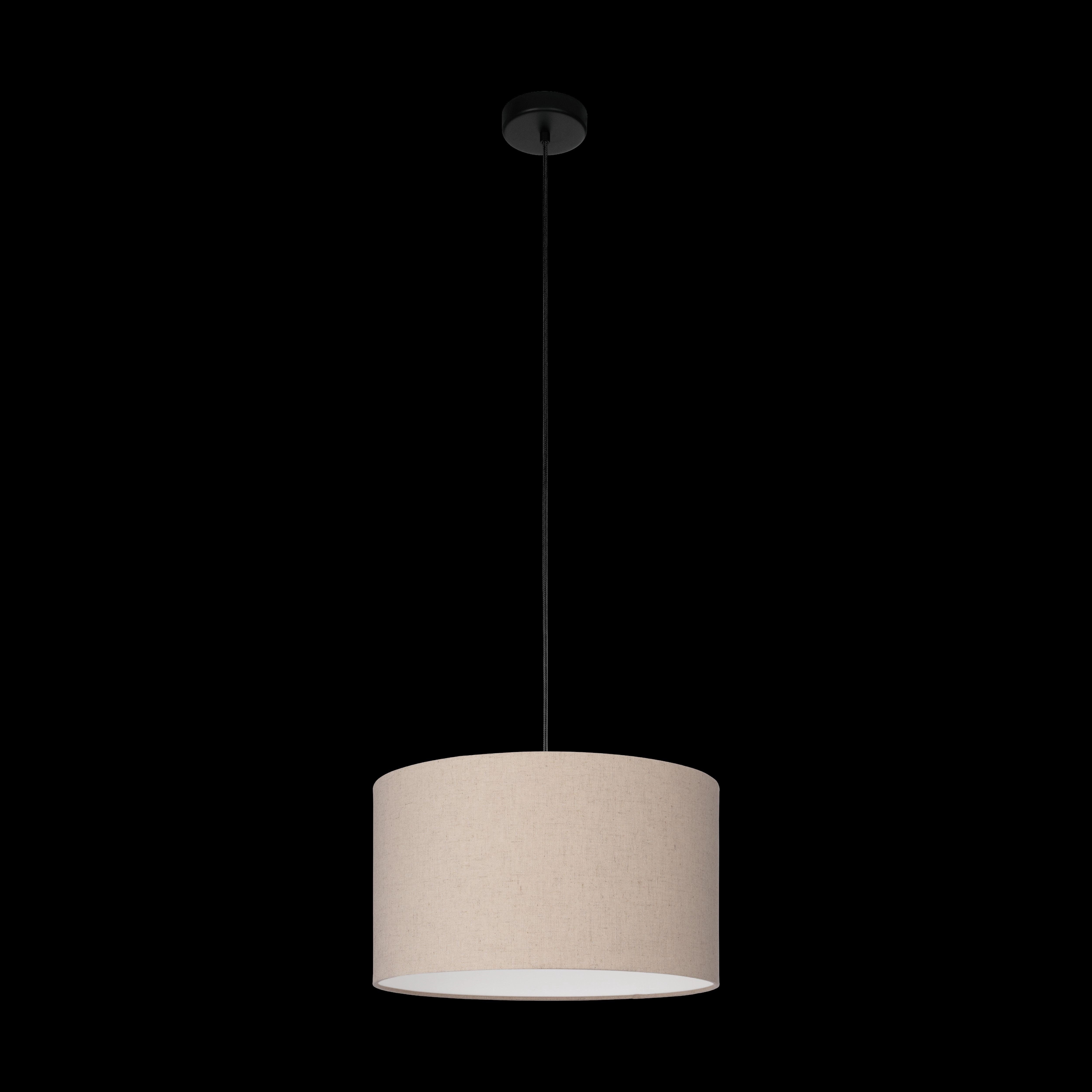 Eglo Feniglia Round Linen Lampshade Pendant flush mount ceiling fixture
