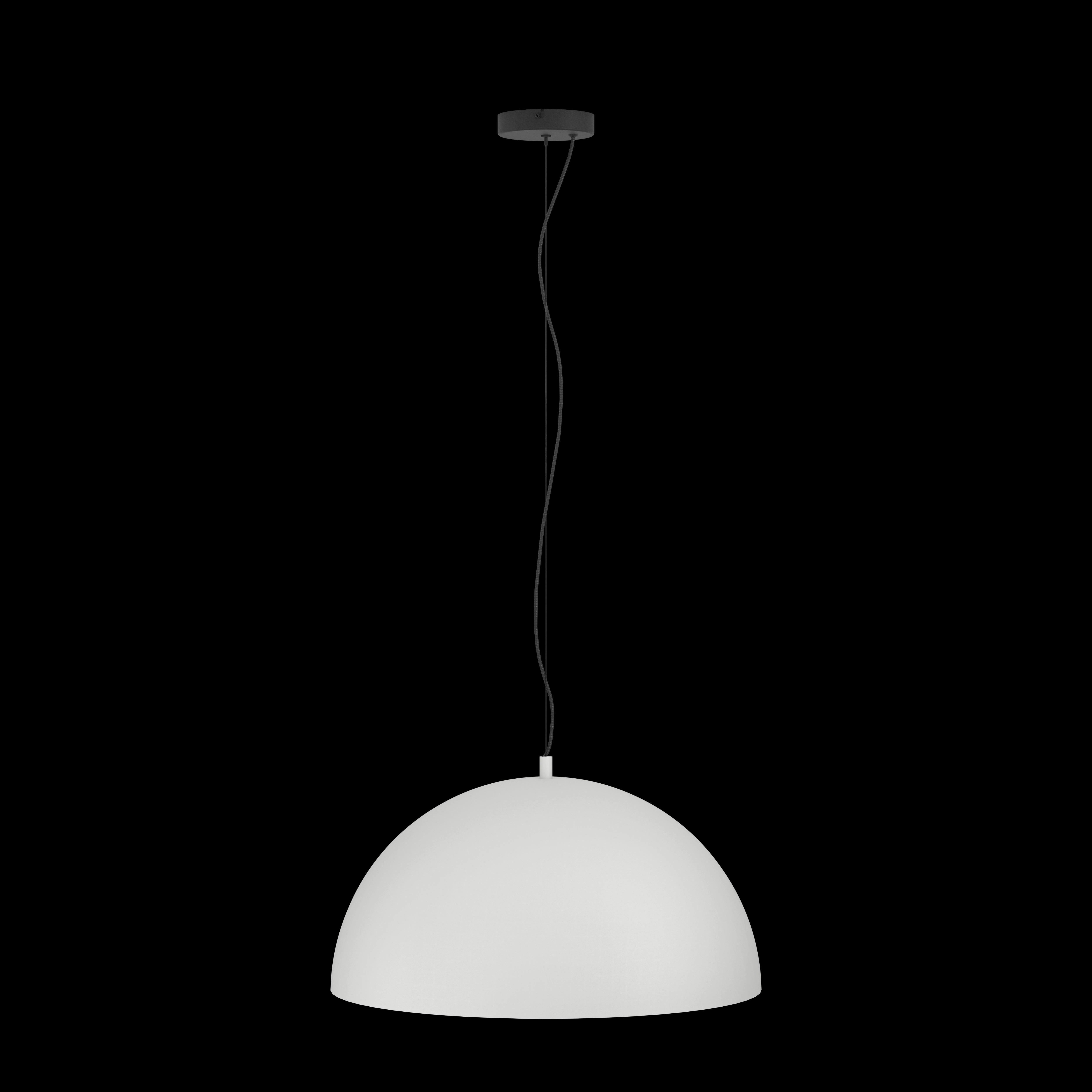 Eglo Gaetano 1 Grey Round Steel Shade Pendant