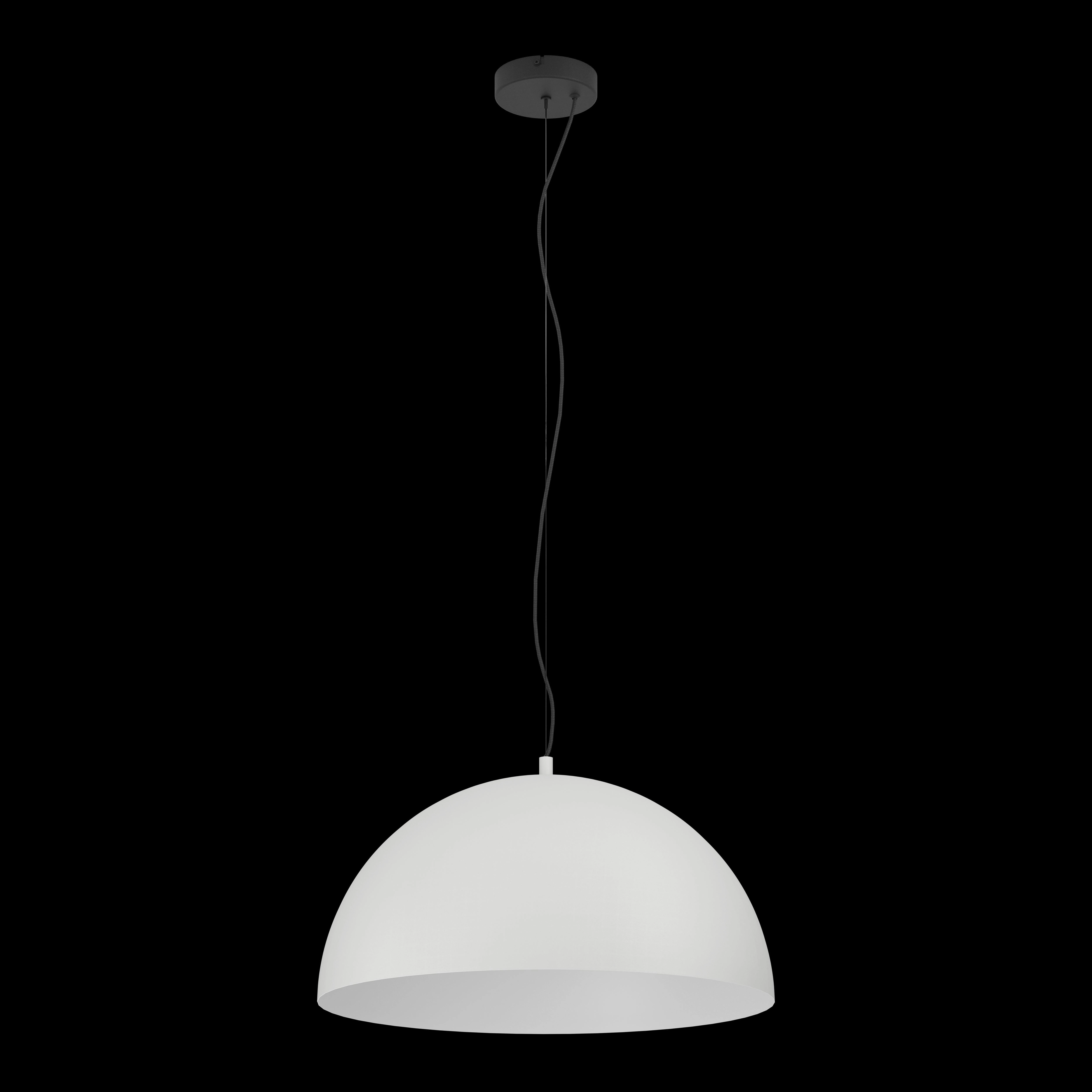Eglo Gaetano 1 Grey Round Steel Shade Pendant