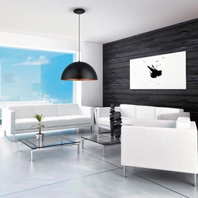 Eglo Gaetano 1 Round Black & Copper Ceiling Pendant - 53cm sleek LED ceiling lamp