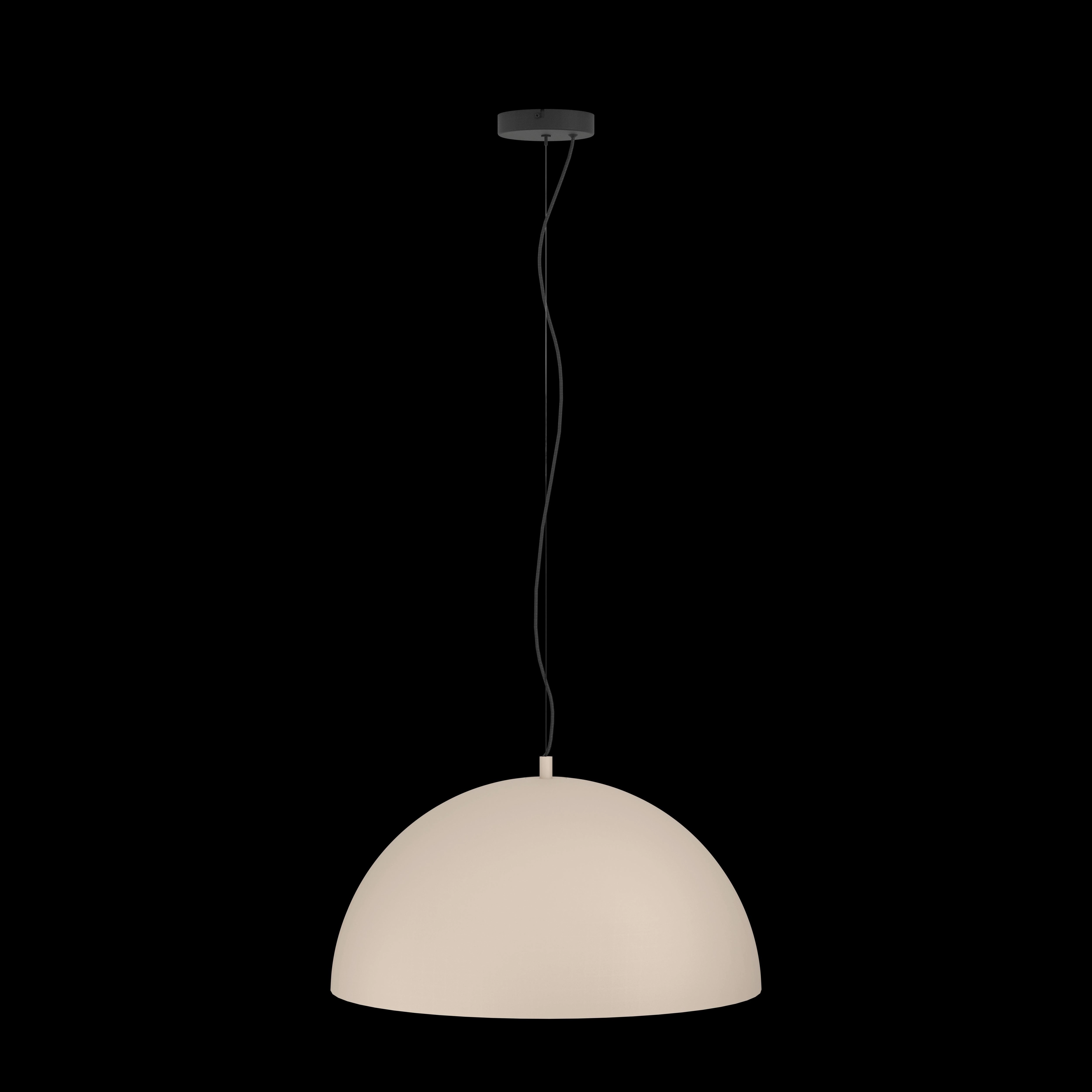 Eglo Gaetano 1 Sand-coloured Round Steel Shade Pendant
