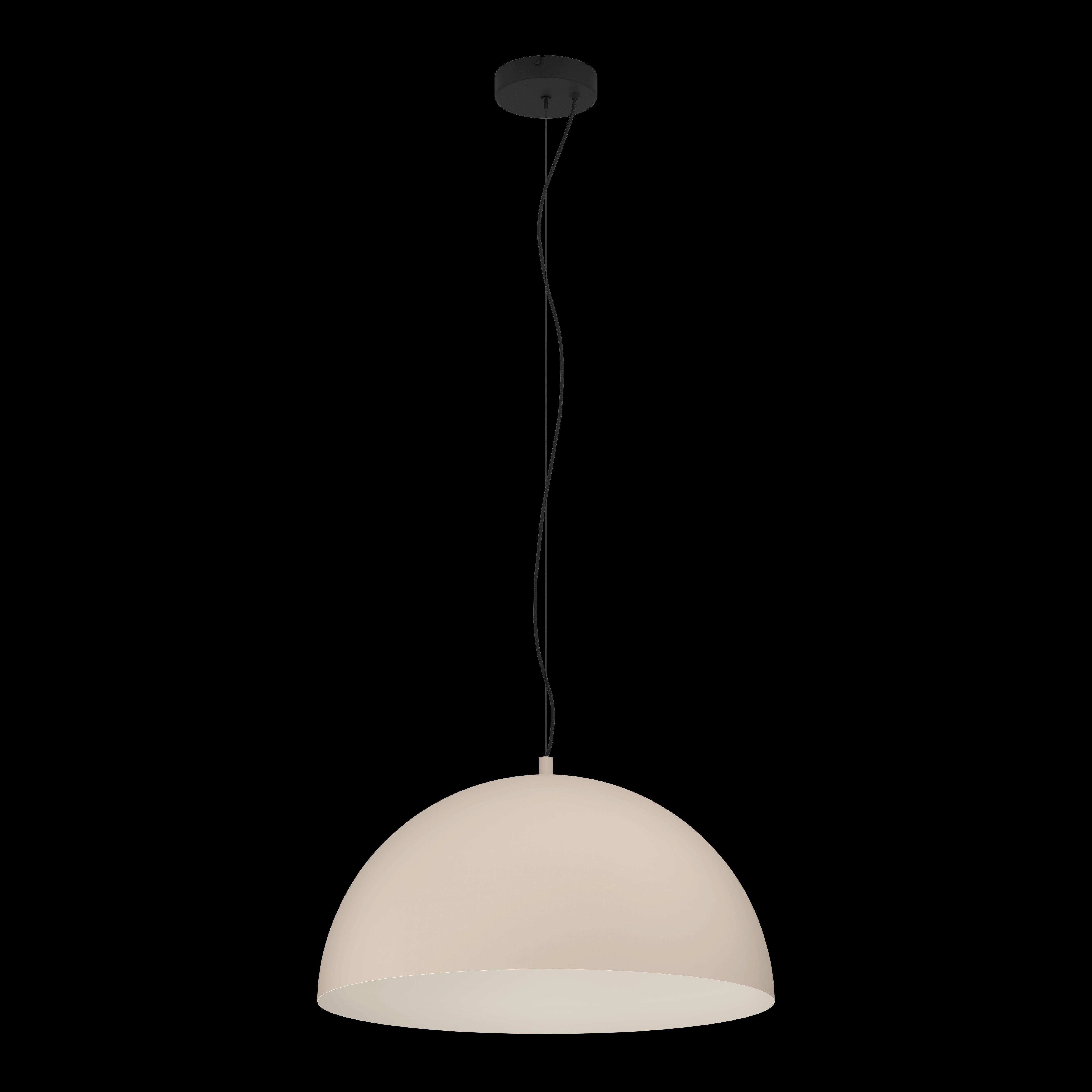 Eglo Gaetano 1 Sand-coloured Round Steel Shade Pendant