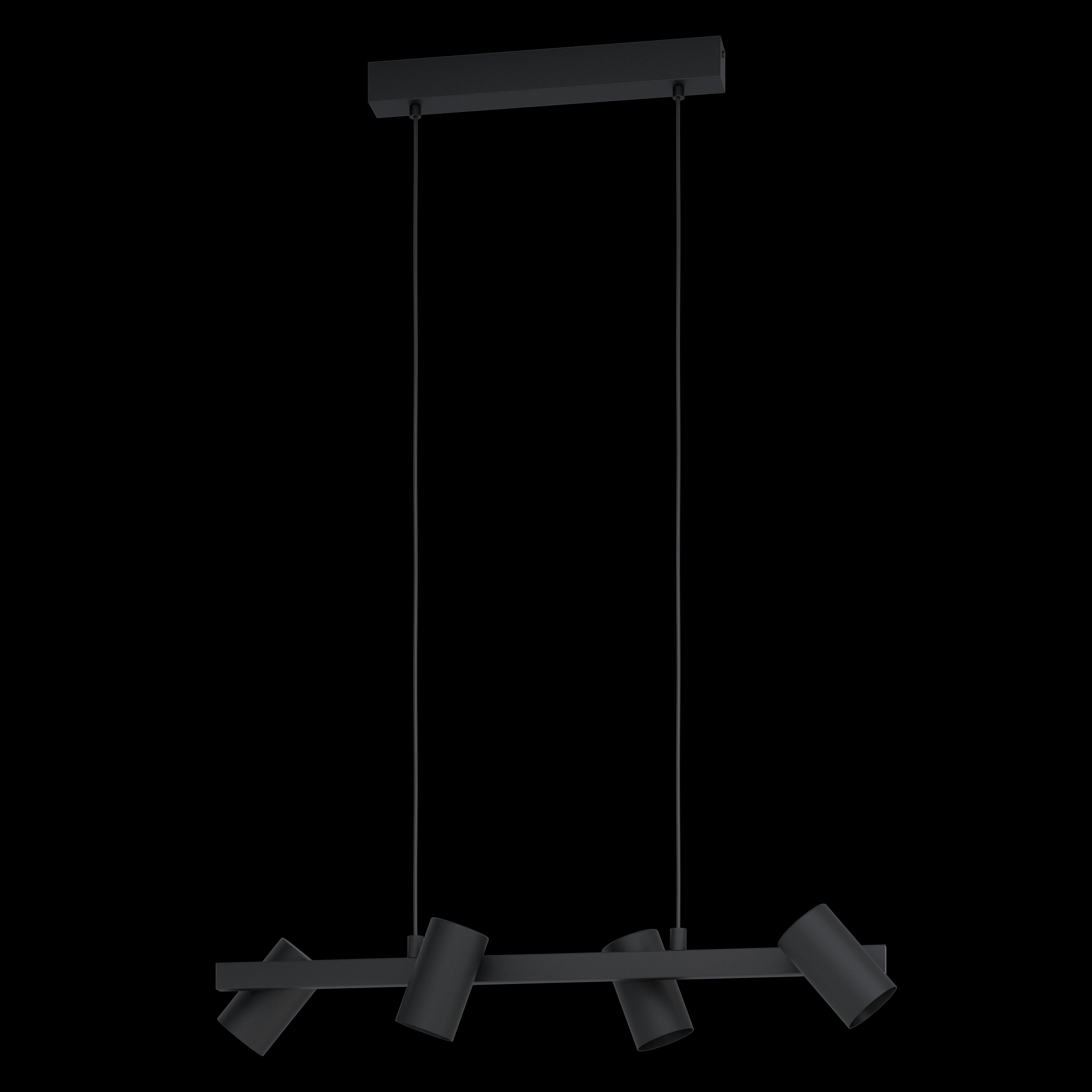 Eglo Gatuela 1 Adjustable Black Metal 4 Light Pendant