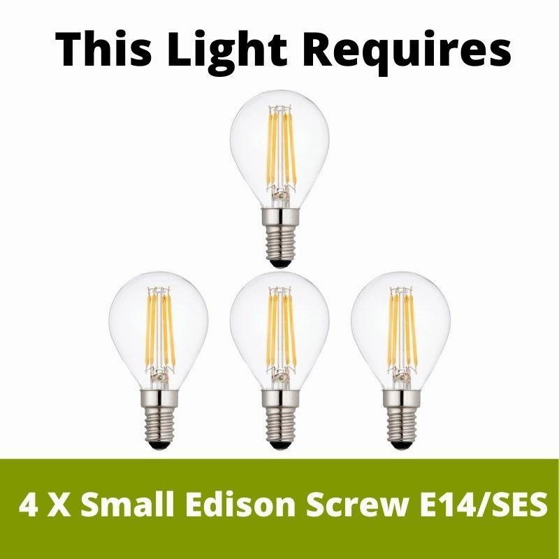Eglo Gatuela 1 Adjustable Black Metal 4 Light Pendant